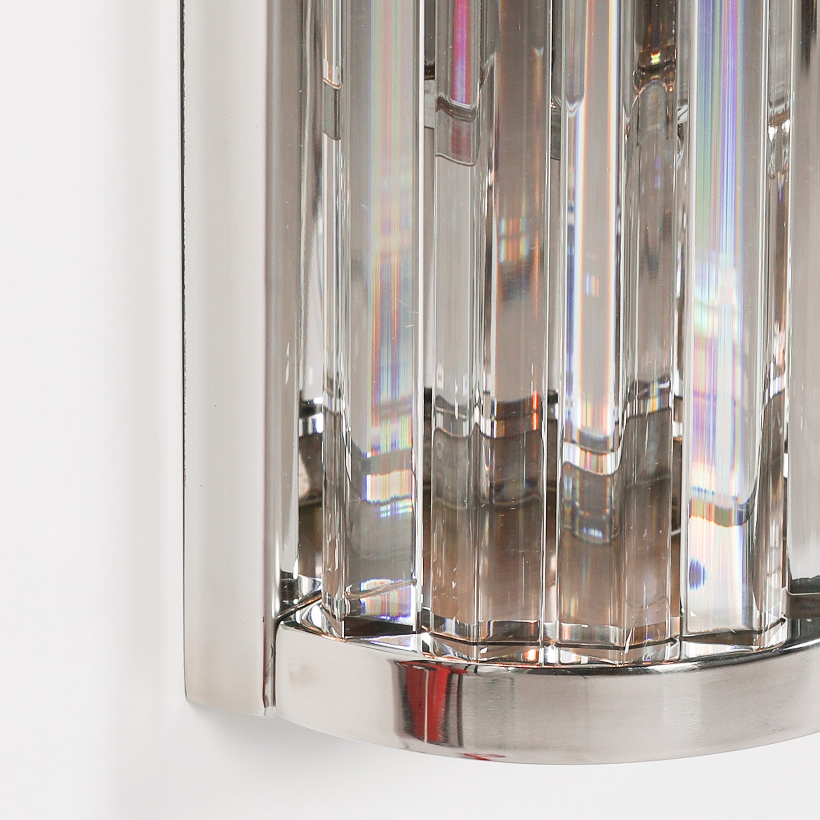 Retro Style Chrome Finish 39cm Glass Rods Wall Light