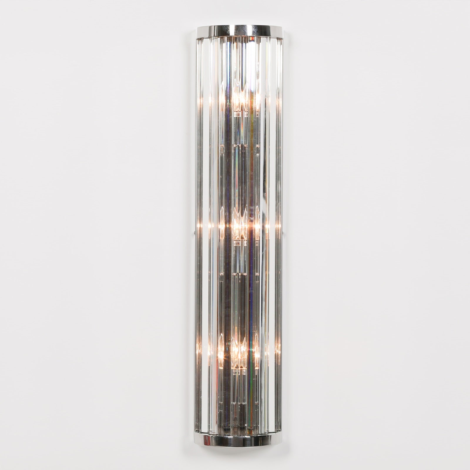 Retro Style Chrome Finish 71cm Glass Rods Wall Light