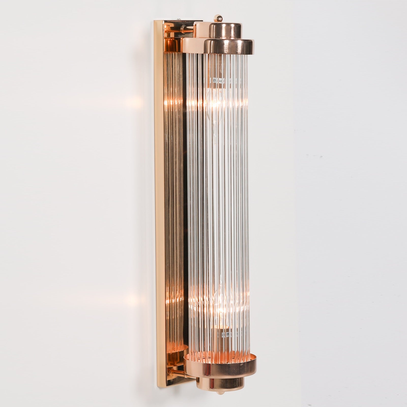 Retro Style Chrome Finish 61cm Glass Rods Wall Light