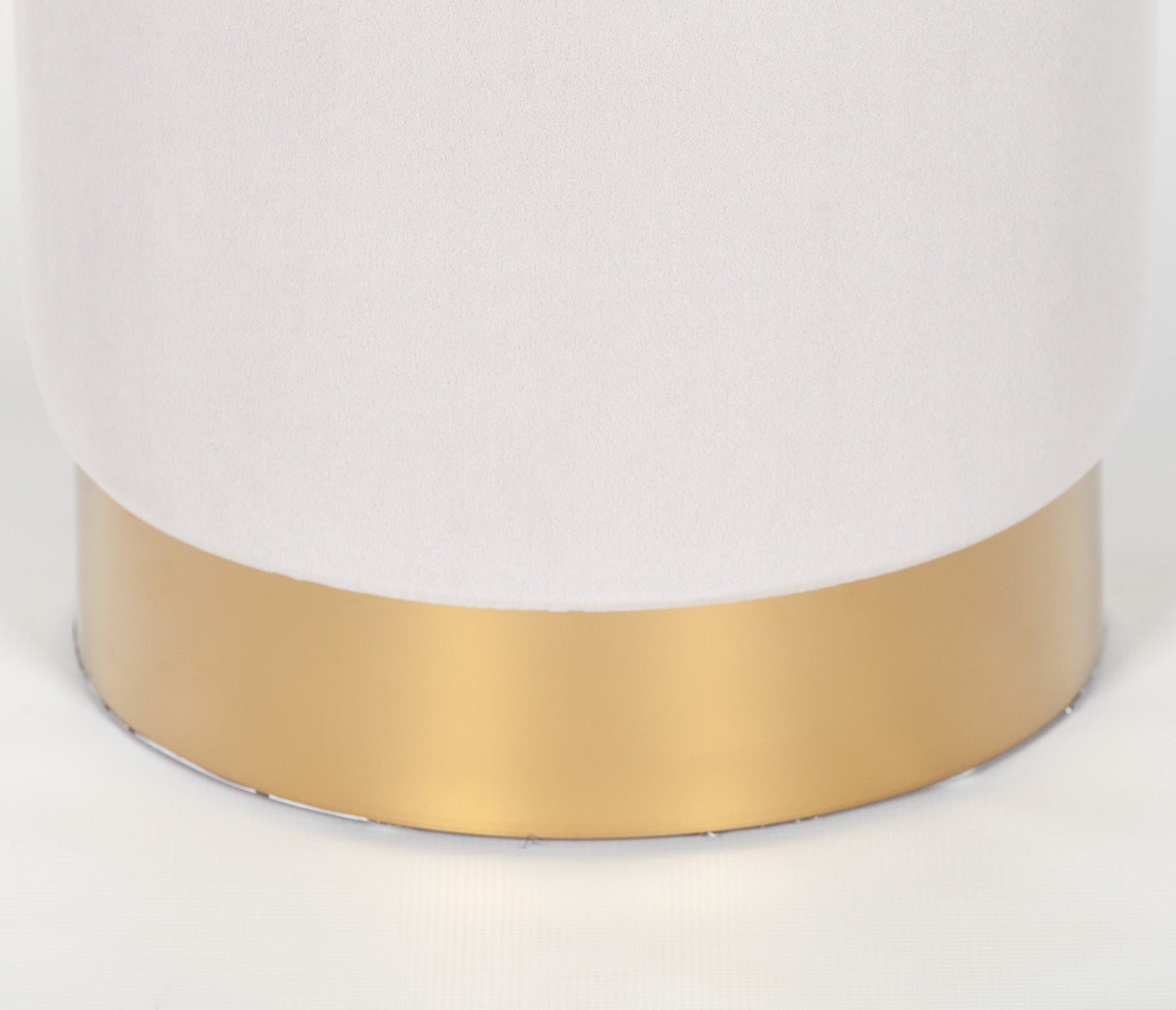 Art Deco Style Grey Velvet Round Stool