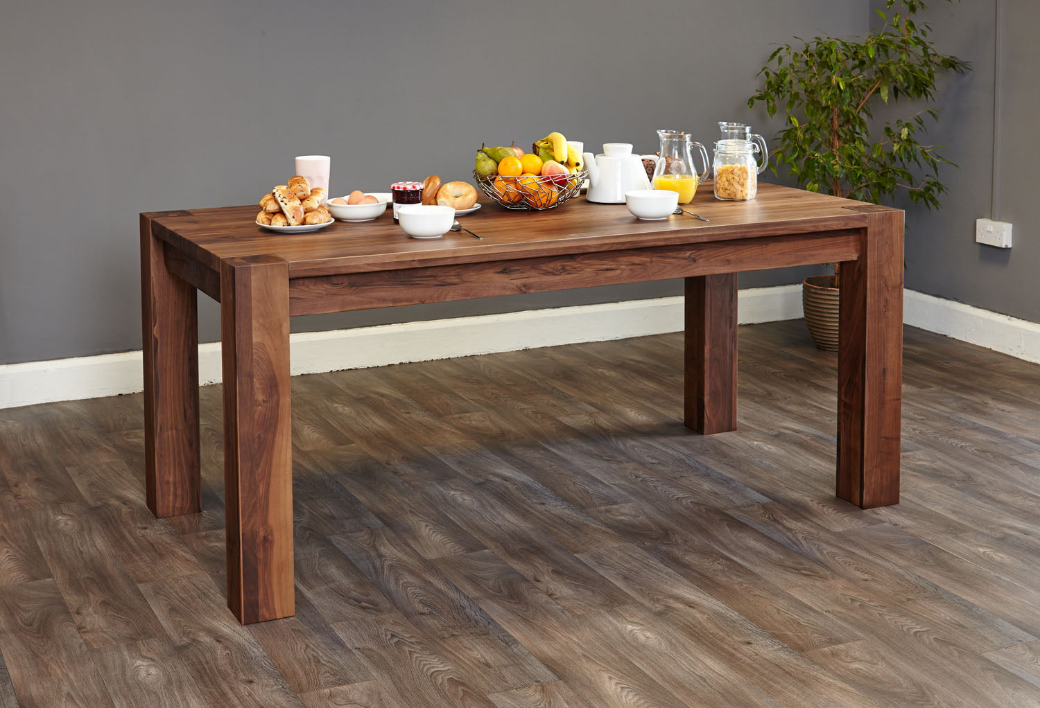 Walnut Large Dining Table (Seats 6-8)