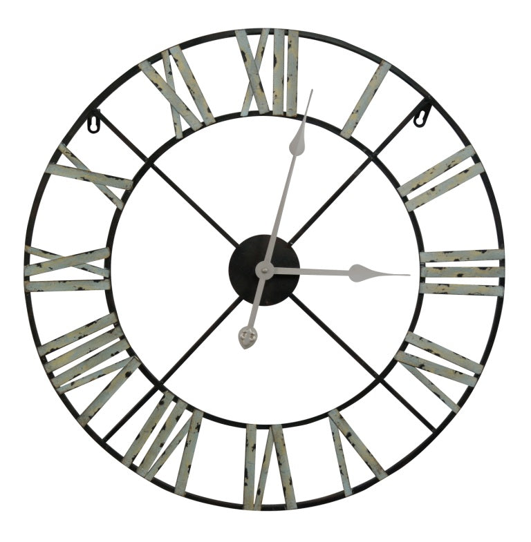 Medium 60cm Vintage Green Colour Roman Numeral Wall Clock
