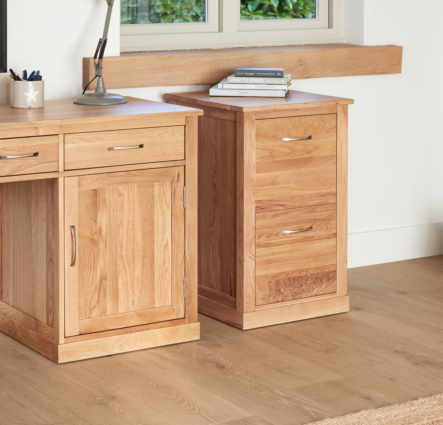 Mobel Oak Two Drawer Filing Cabinet