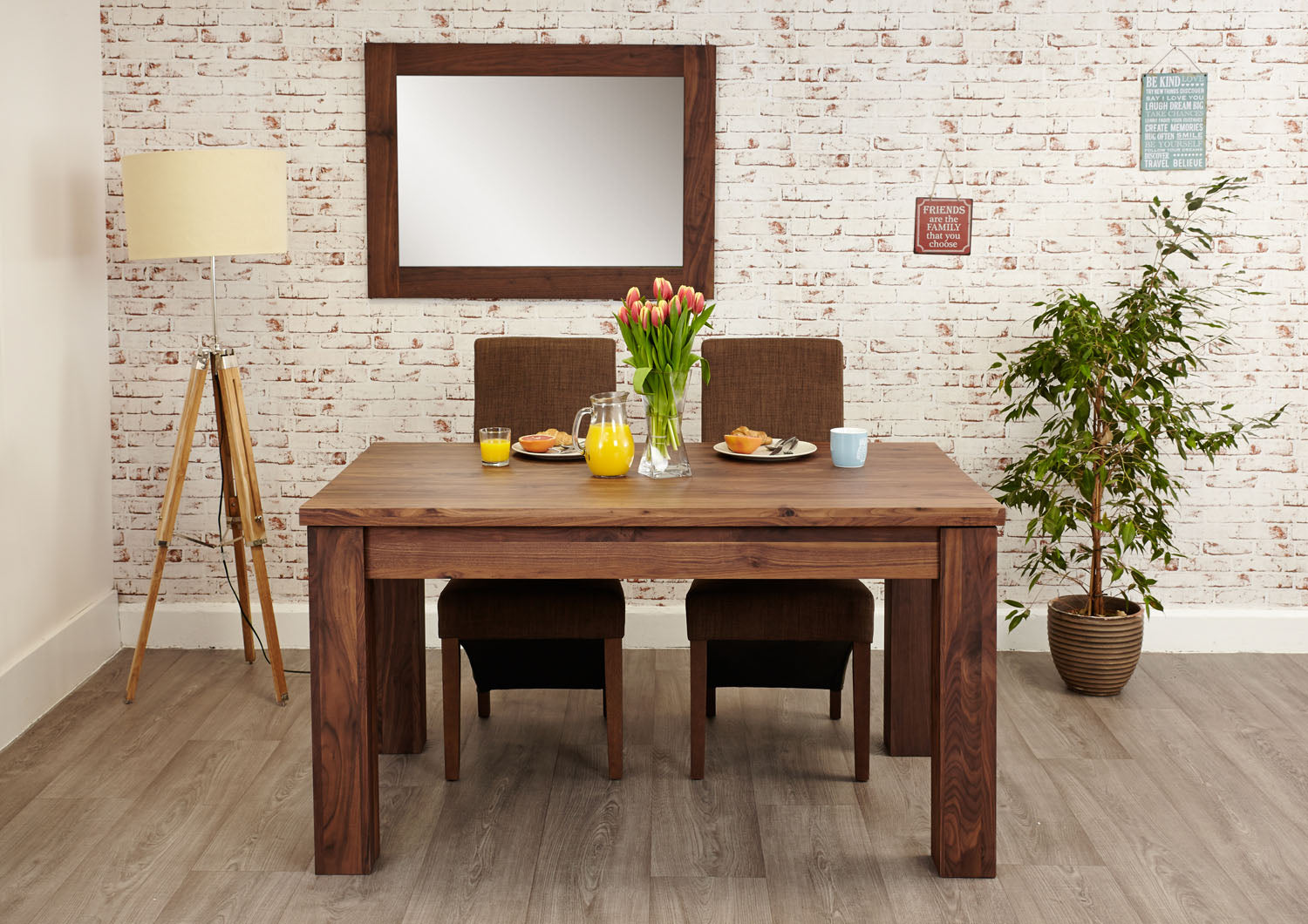 Mayan Walnut Extending Dining Table