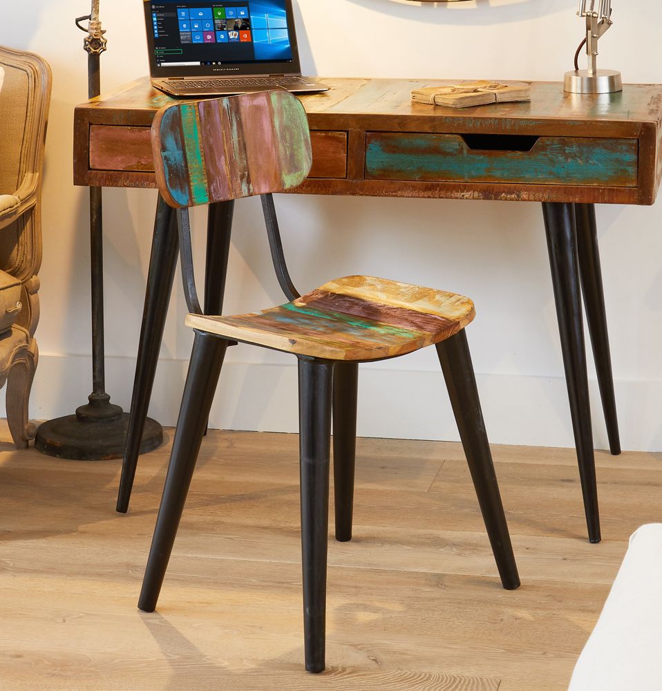 Coastal Chic Reclaimed Wood Dining Chair (Pack of 2)