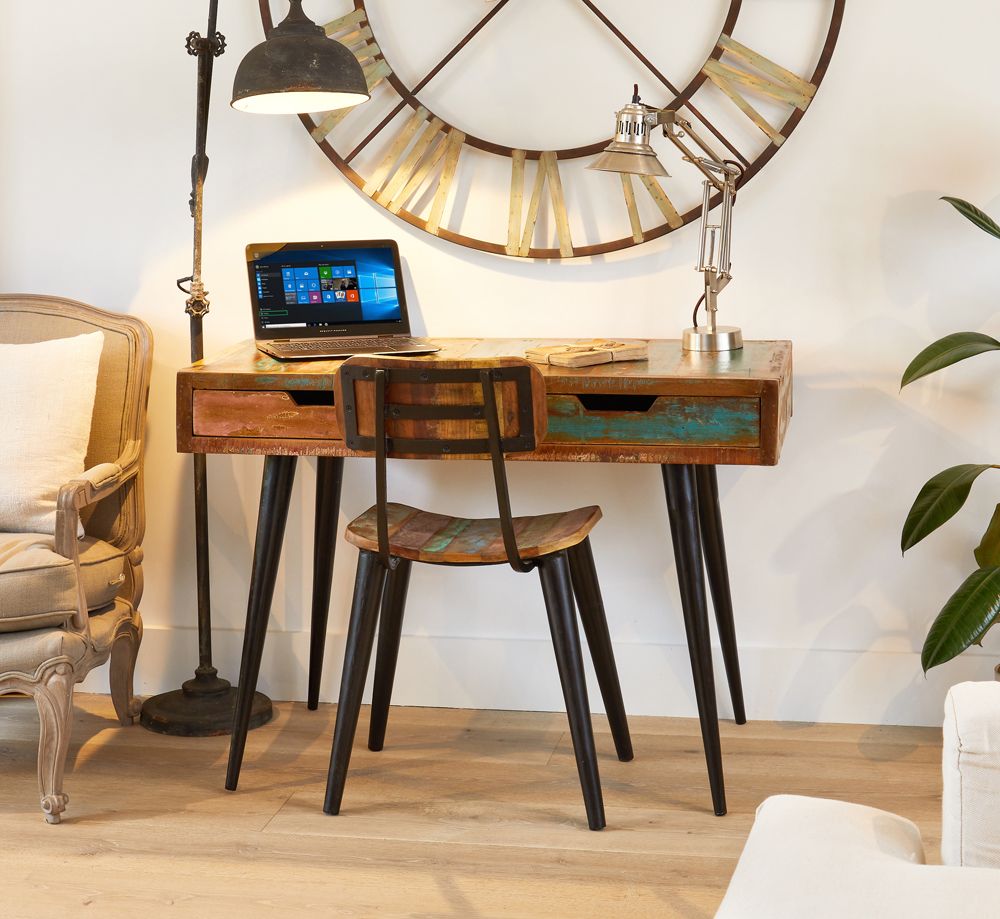 Coastal Chic Reclaimed Wood Laptop Desk / Dressing Table