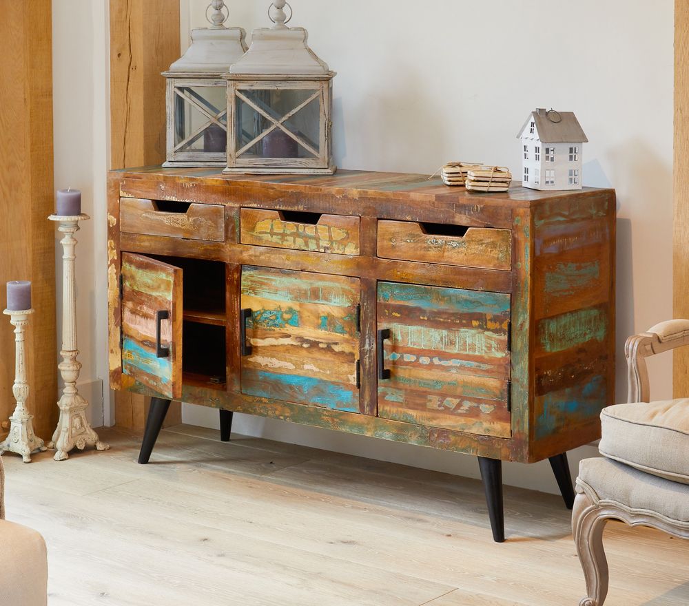 Coastal Chic Reclaimed Wood Large Sideboard