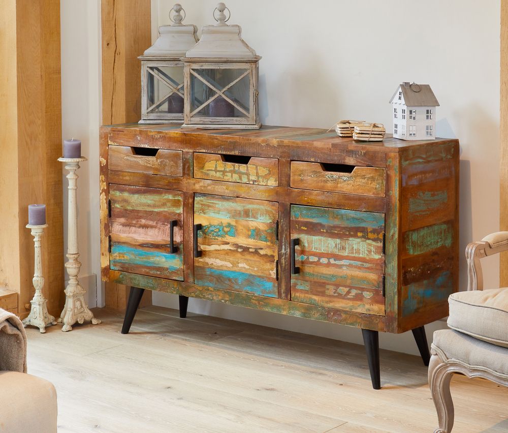 Coastal Chic Reclaimed Wood Large Sideboard