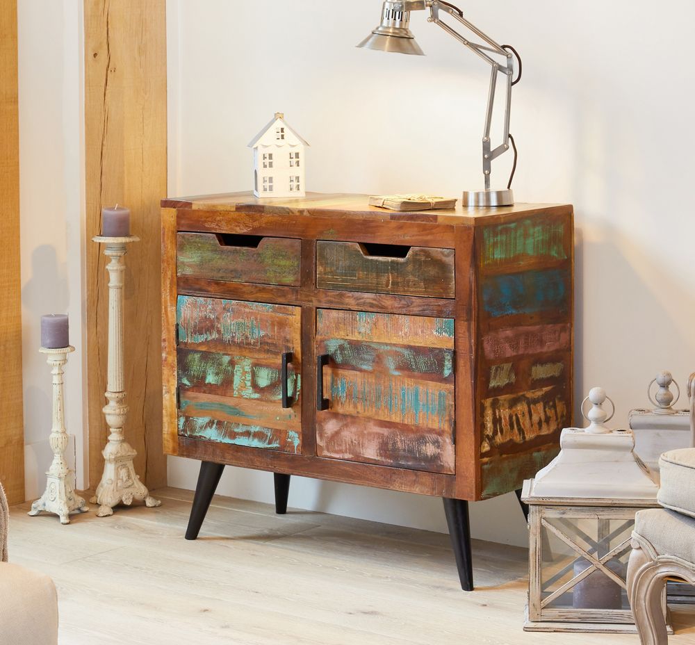 Coastal Chich Reclaimed Wood Small Sideboard
