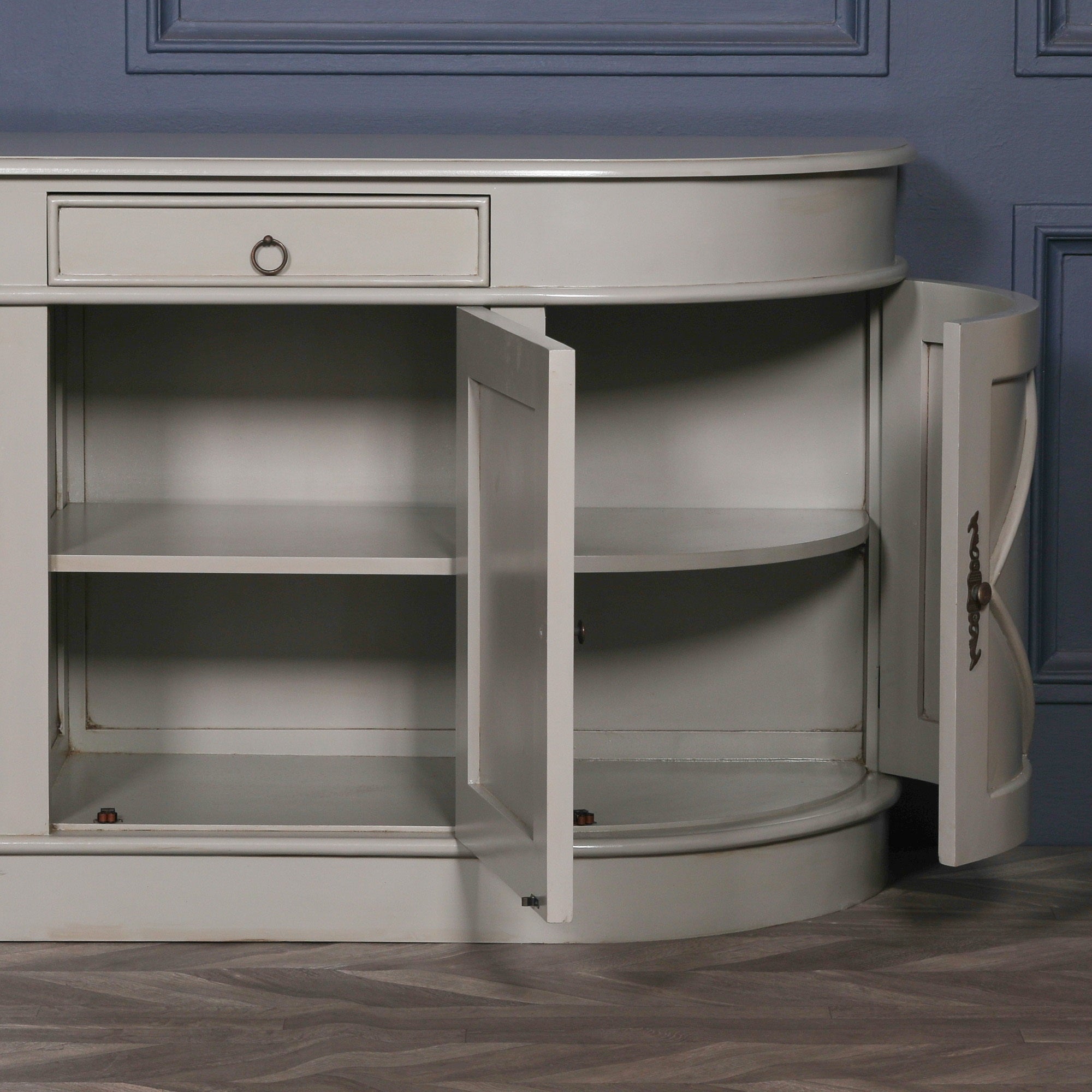 Large Traditional Style Grey Colour Sideboard Cabinet