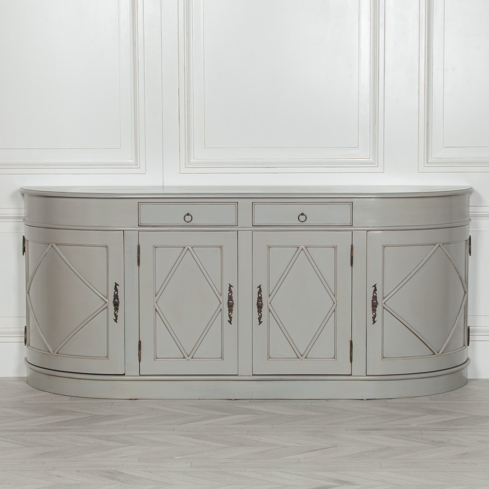 Large Traditional Style Grey Colour Sideboard Cabinet