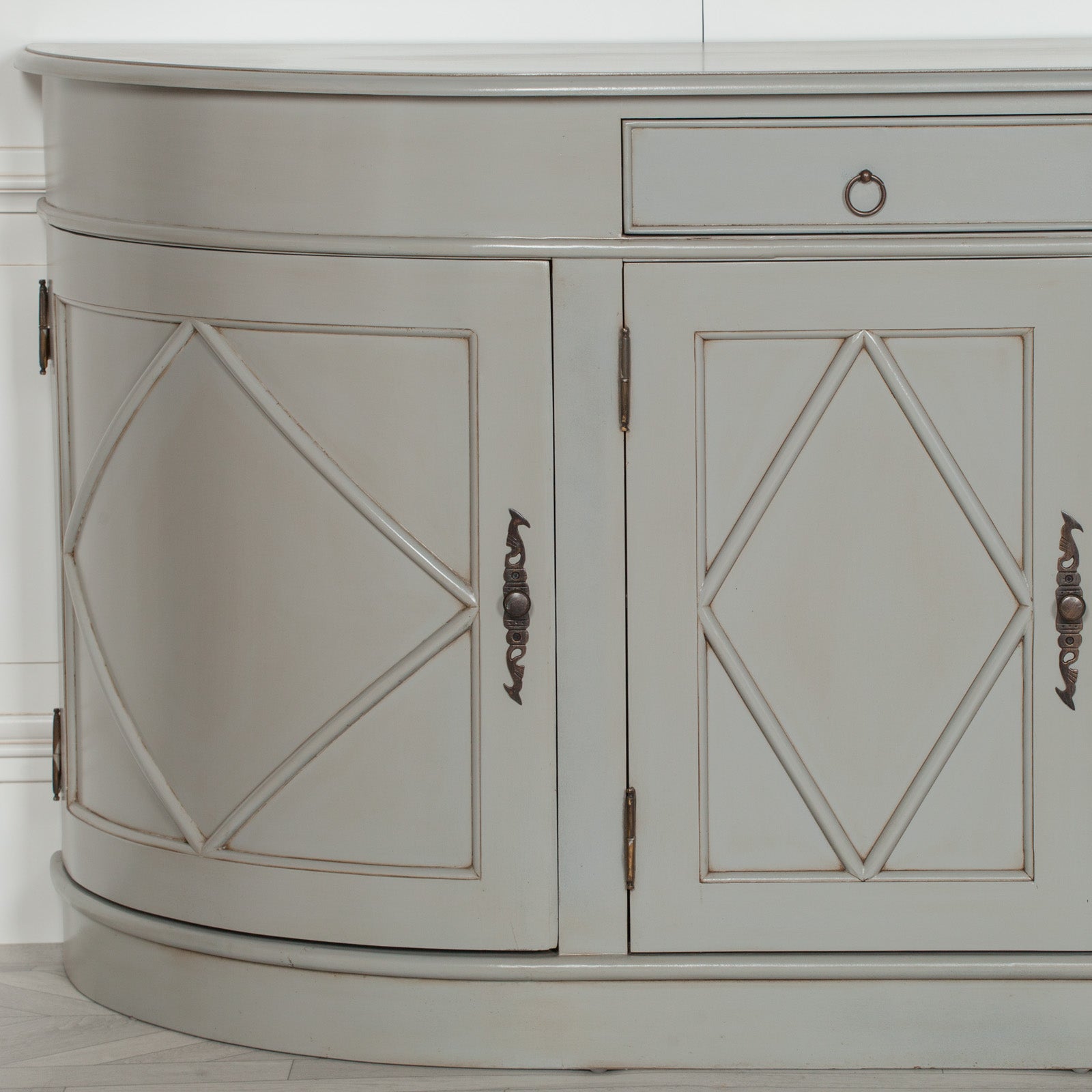 Large Traditional Style Grey Colour Sideboard Cabinet