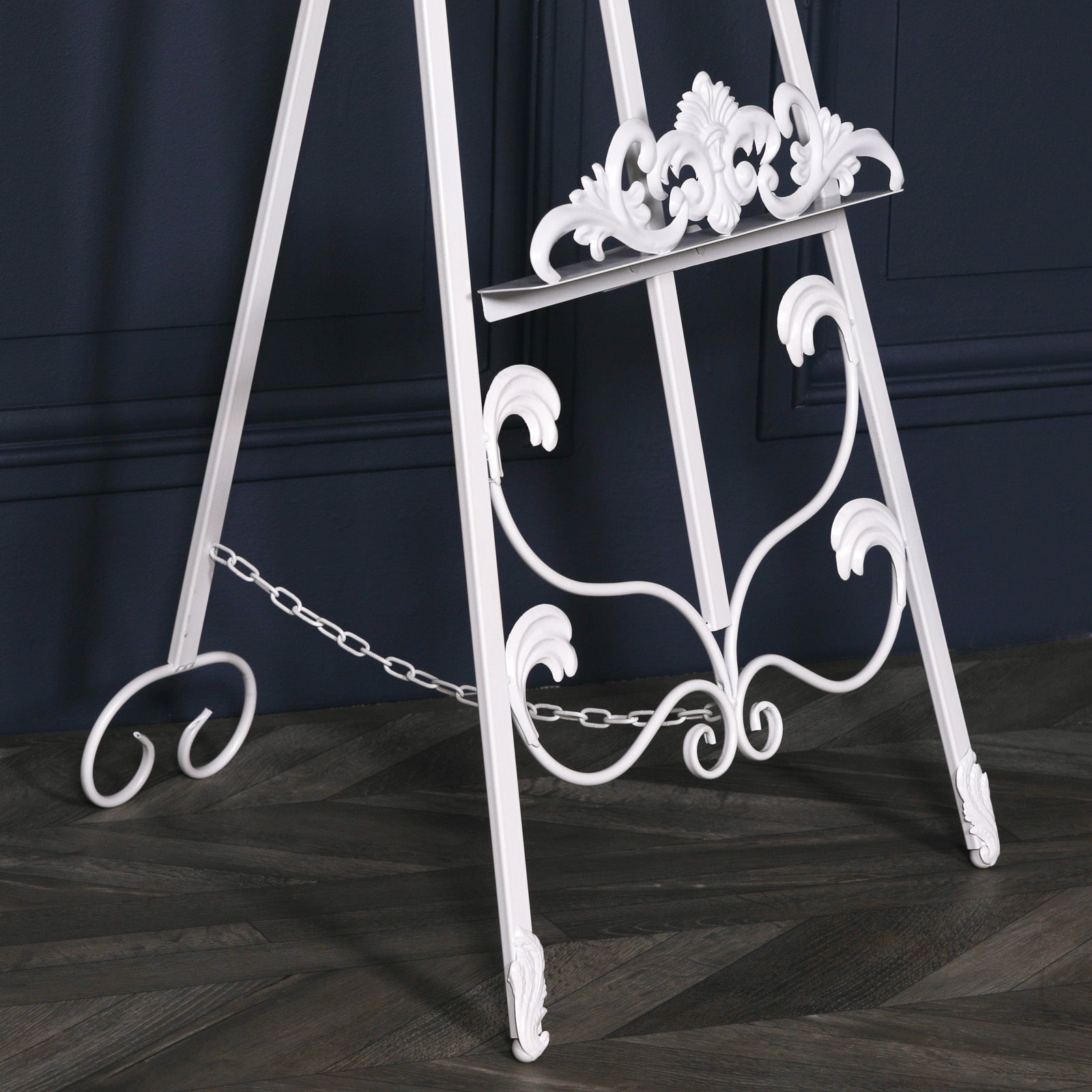 Metal Easel with Adjustable Shelf in White Colour 165cm