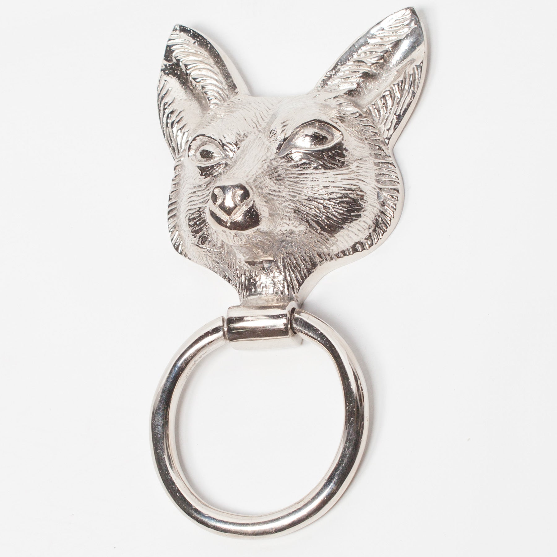 Chrome Fox Door Knocker for Front Door Grand Entrance