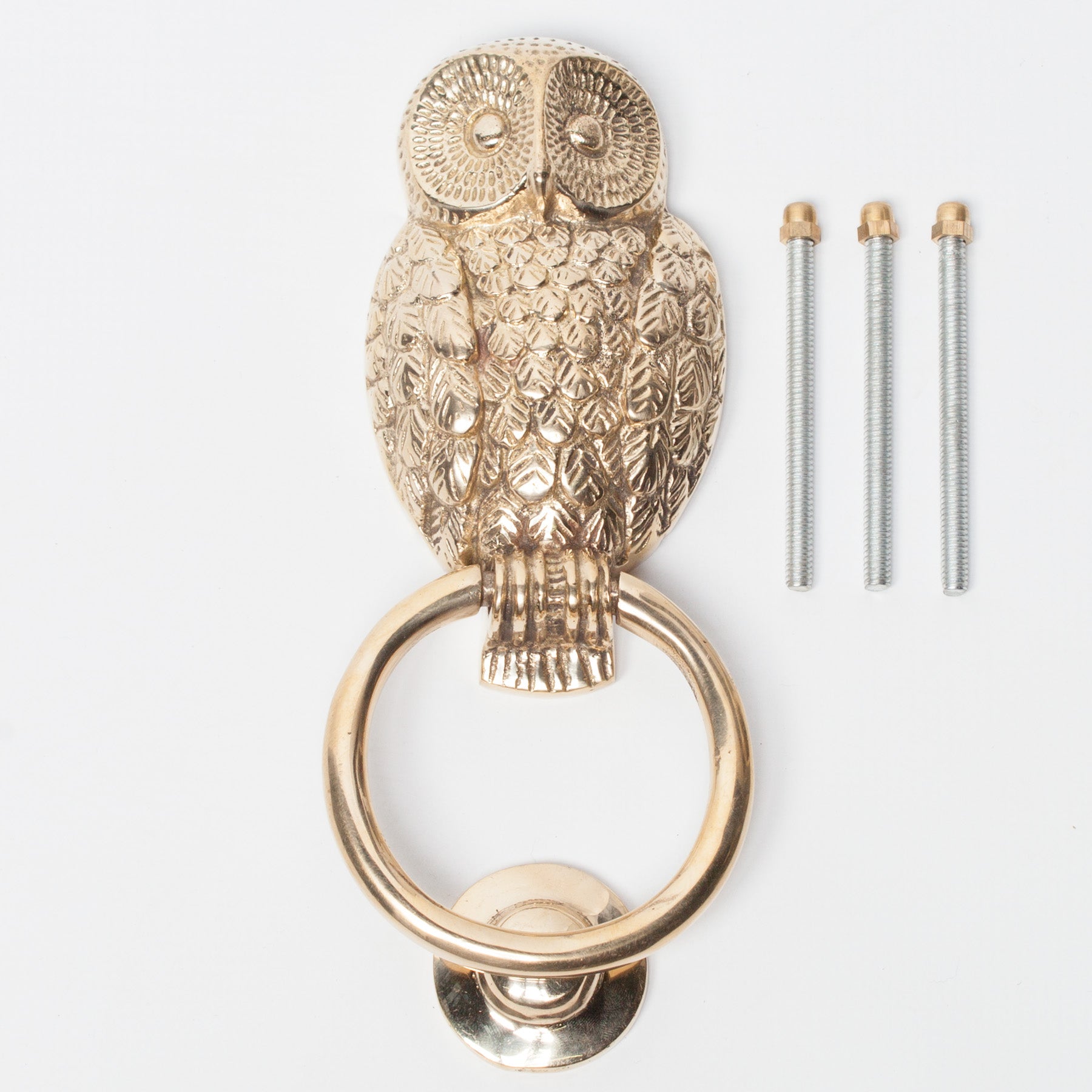 Brass Owl Door Knocker for Front Door Grand Entrance