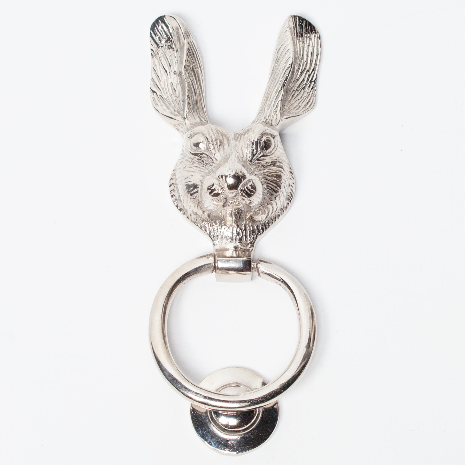 Chrome Rabbit Door Knocker for Front Door Grand Entrance