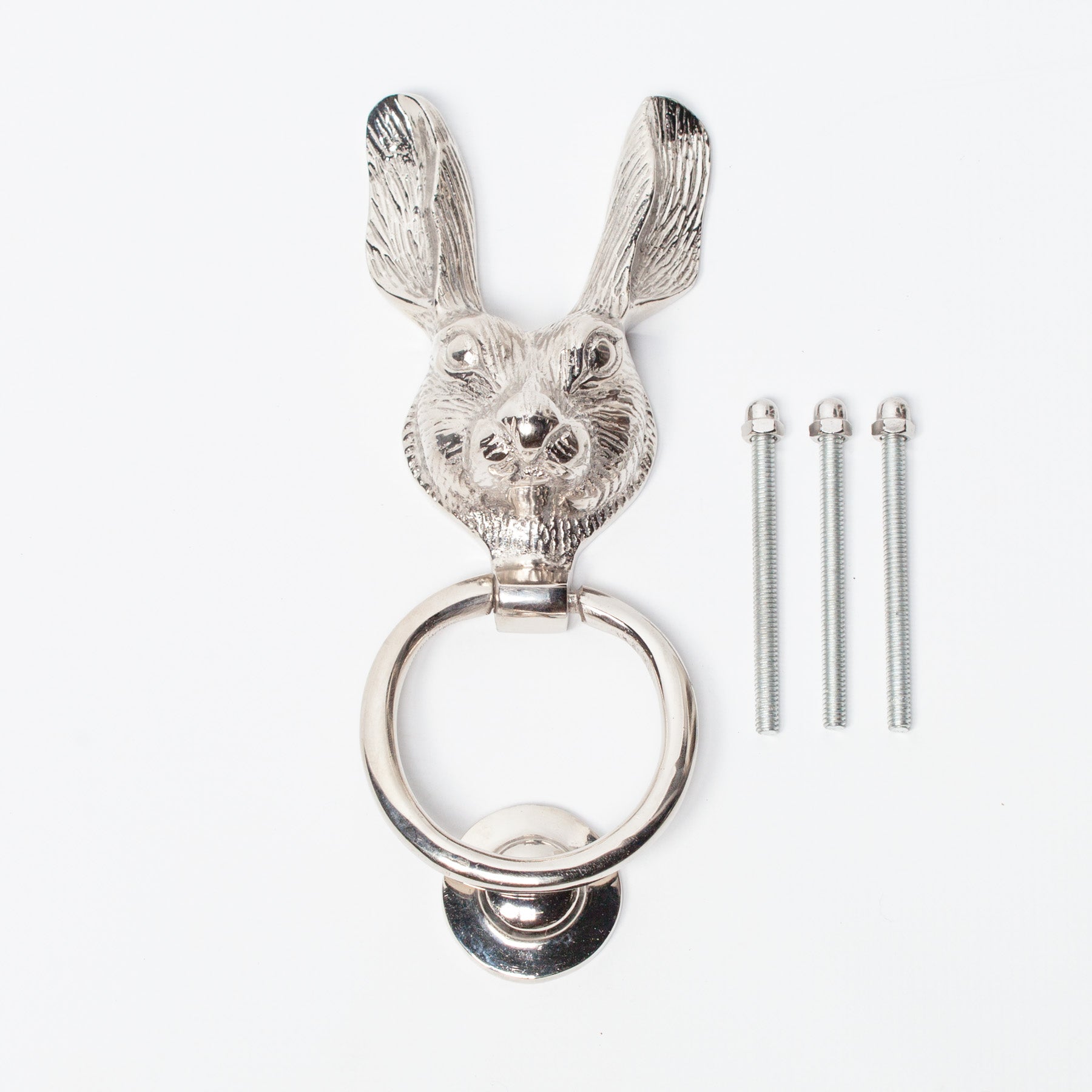 Chrome Rabbit Door Knocker for Front Door Grand Entrance