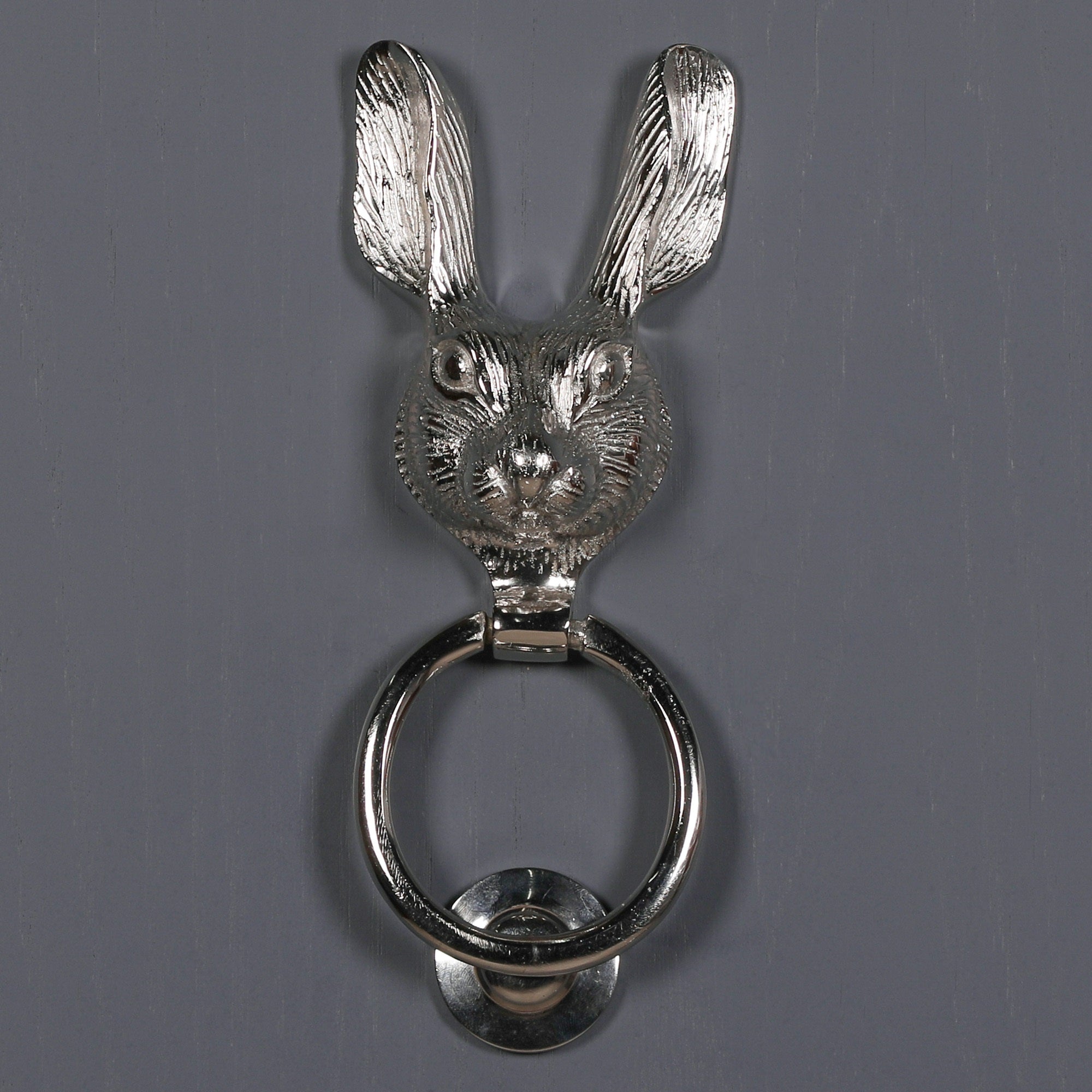 Chrome Rabbit Door Knocker for Front Door Grand Entrance