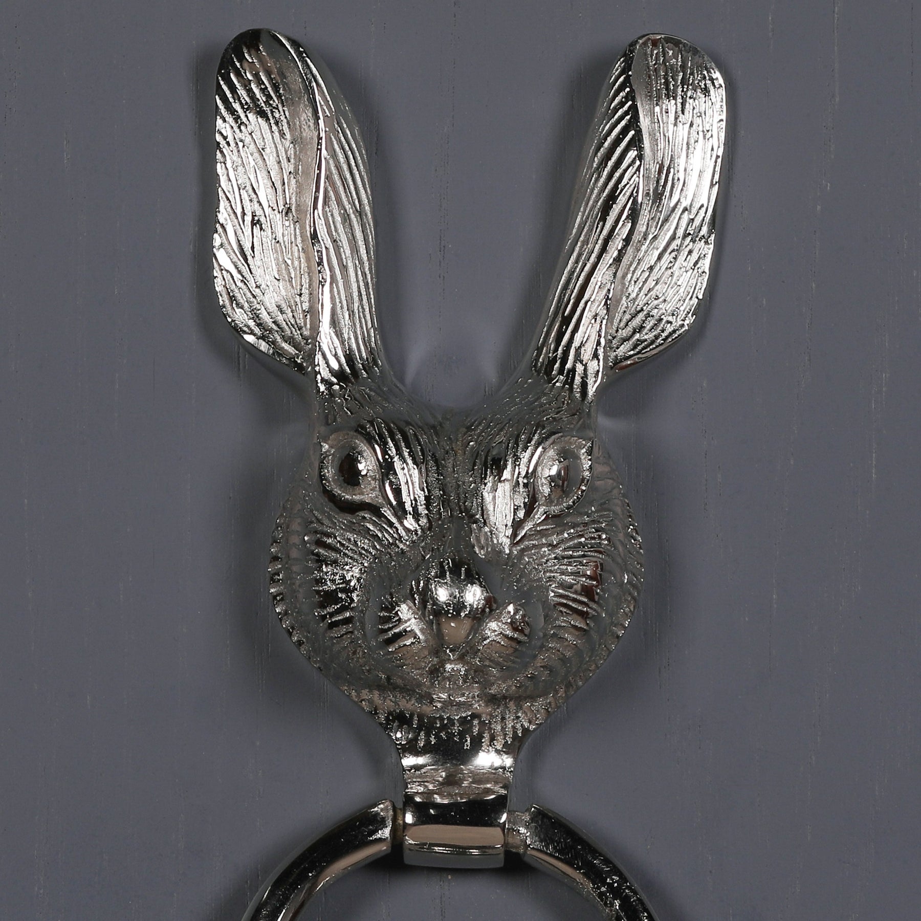 Chrome Rabbit Door Knocker for Front Door Grand Entrance