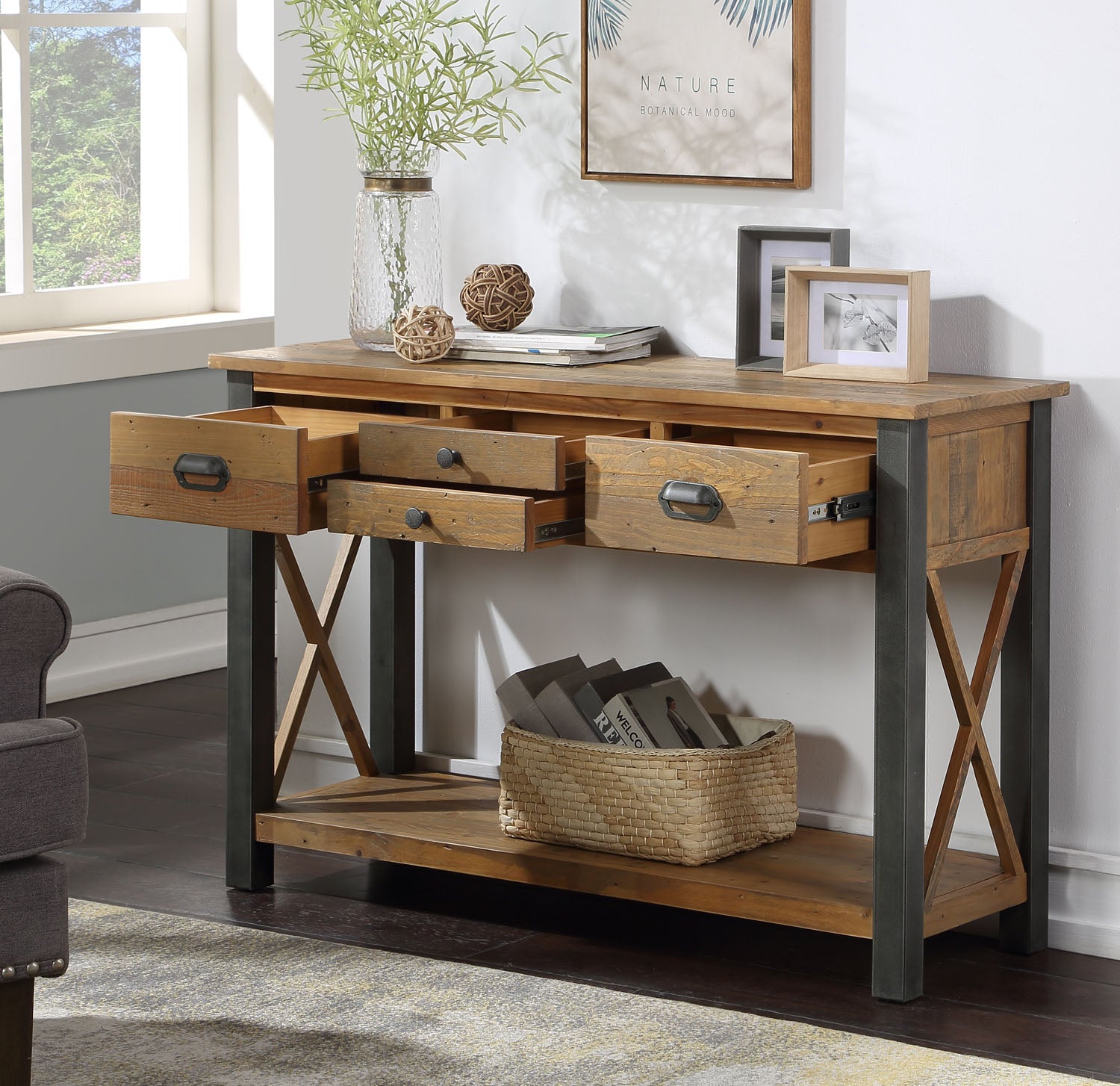 Urban Elegance - Reclaimed Console Table