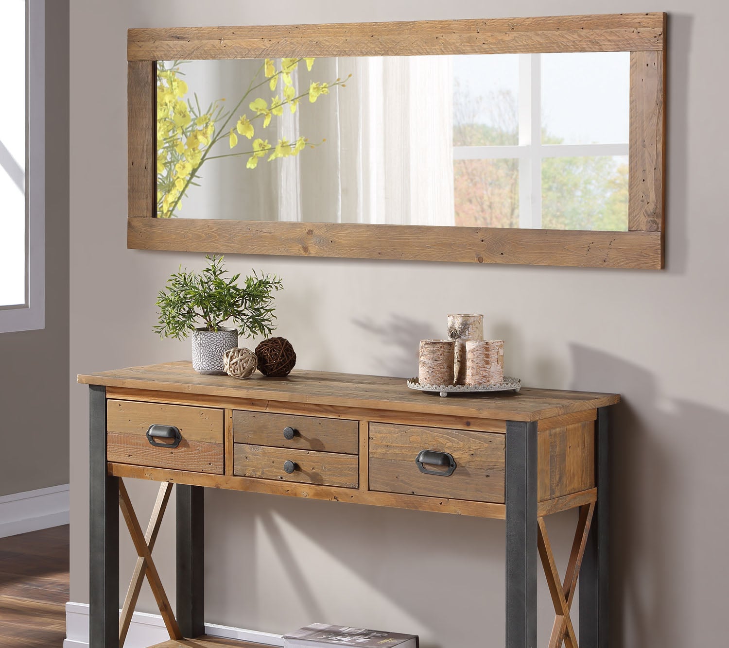 Urban Elegance - Reclaimed Extra Long Wall Mirror