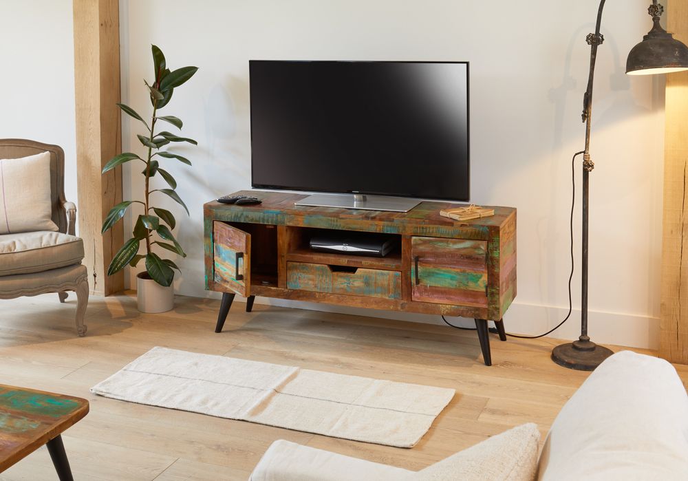 Coastal Chic Reclaimed Wood Widescreen TV Cabinet