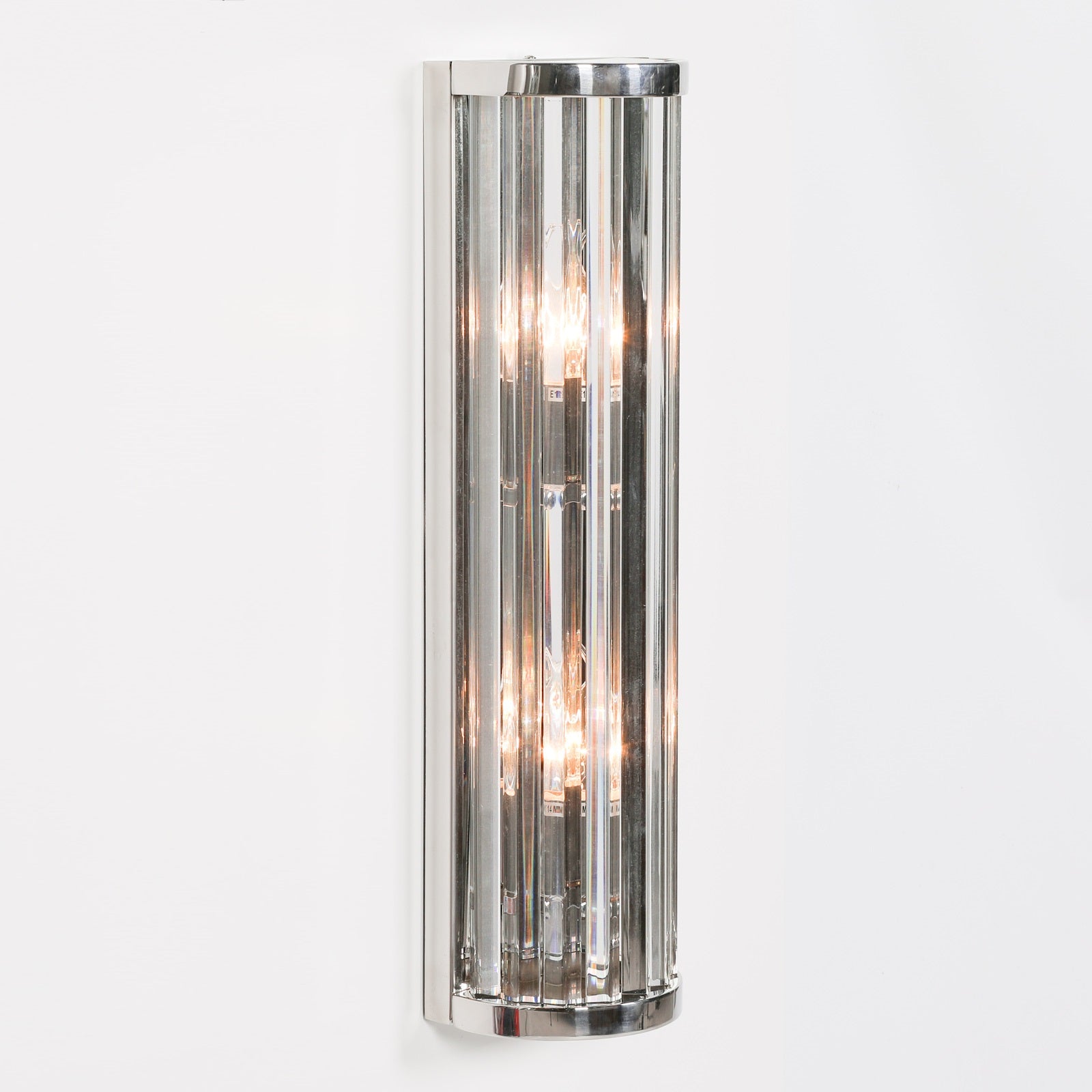 Retro Style Chrome Finish 55cm Glass Rods Wall Light
