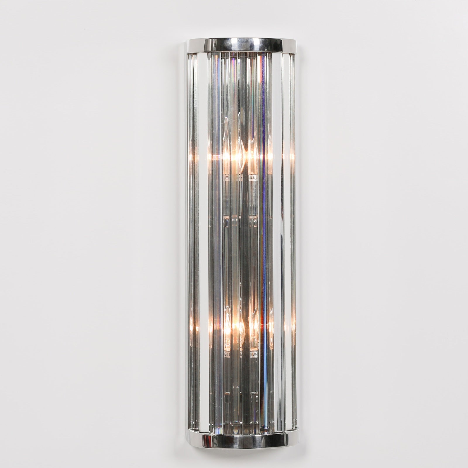 Retro Style Chrome Finish 55cm Glass Rods Wall Light