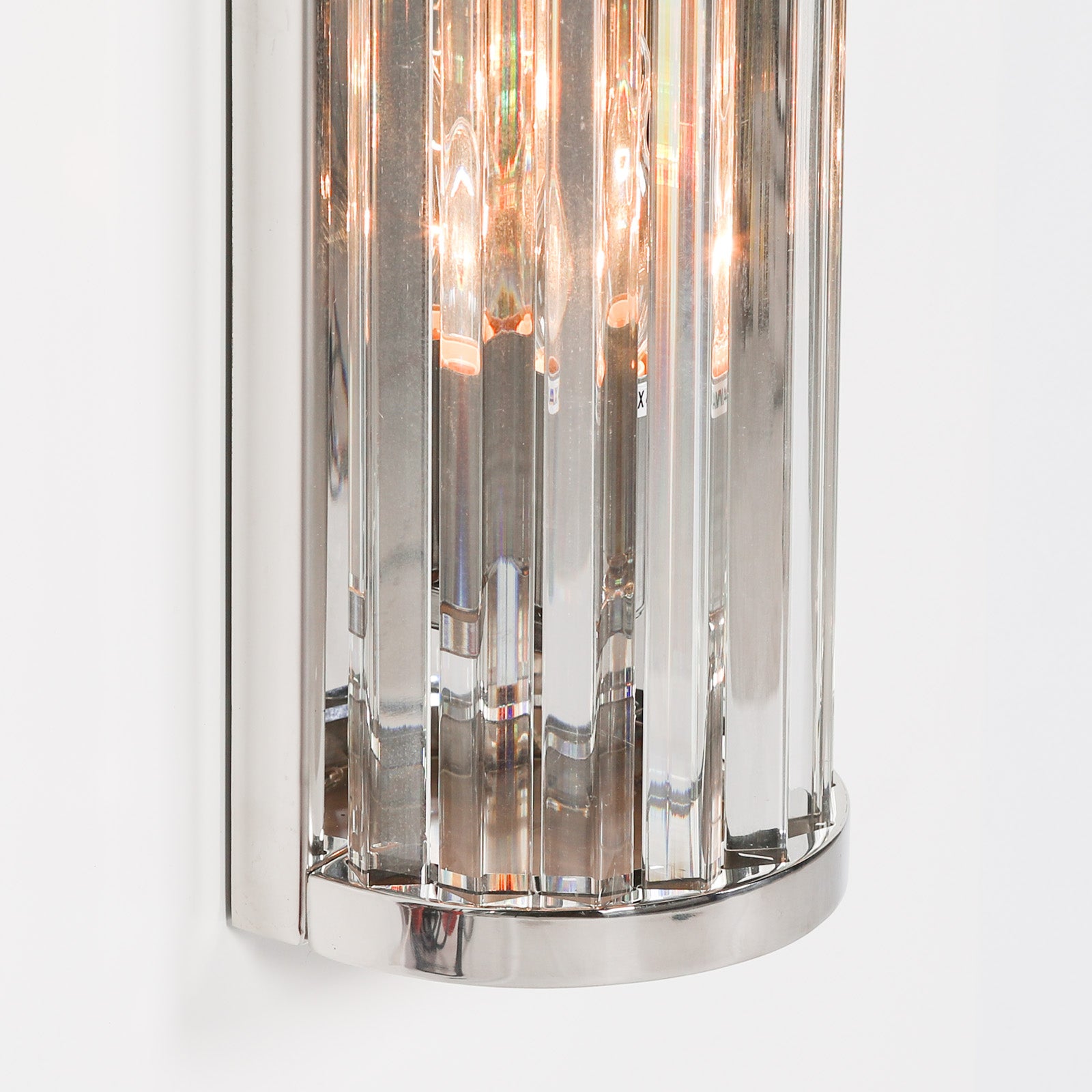 Retro Style Chrome Finish 55cm Glass Rods Wall Light