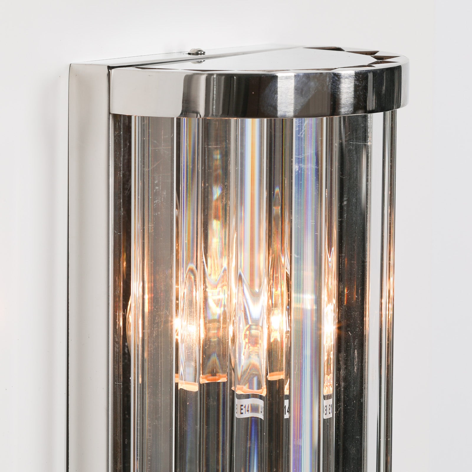 Retro Style Chrome Finish 71cm Glass Rods Wall Light