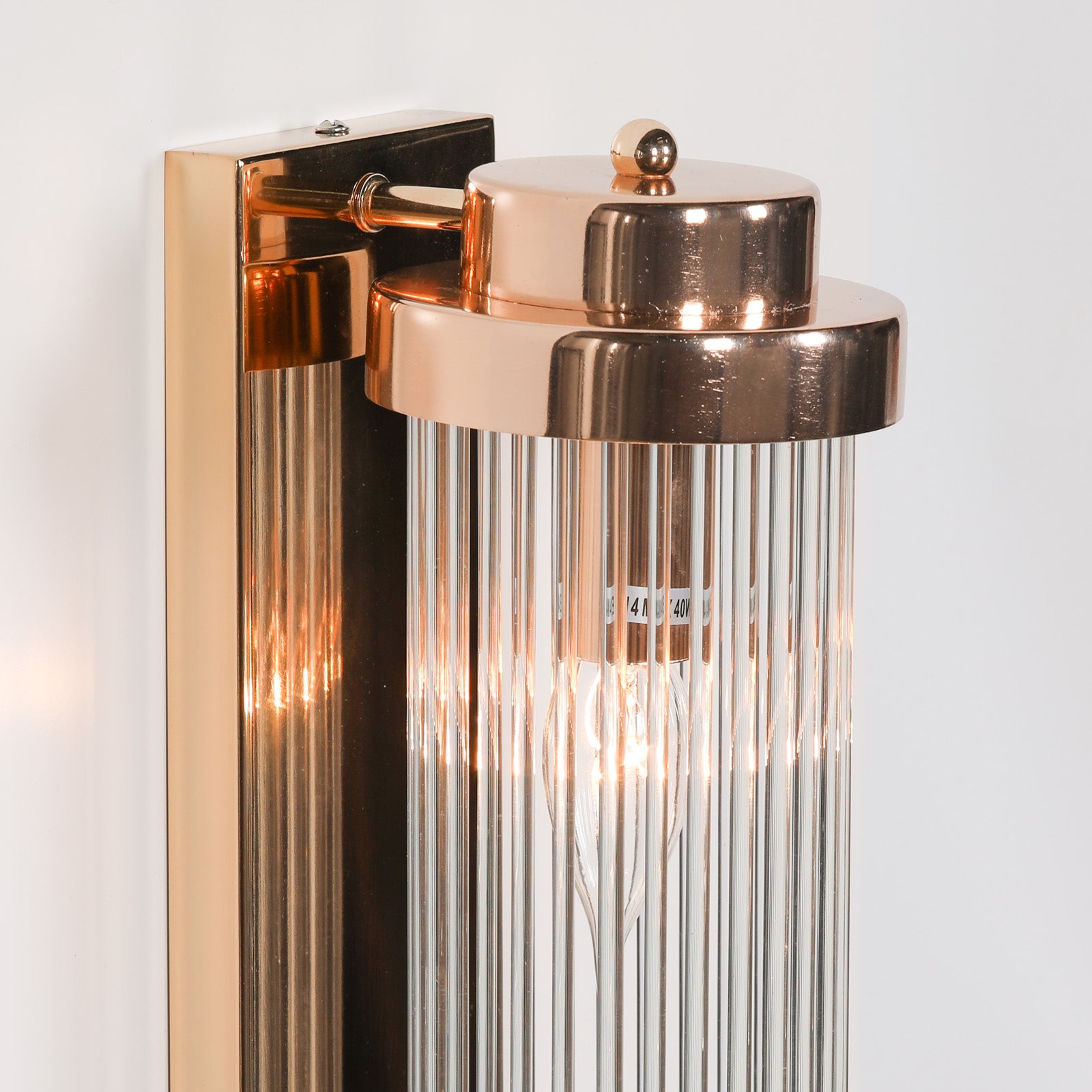 Retro Style Chrome Finish 61cm Glass Rods Wall Light