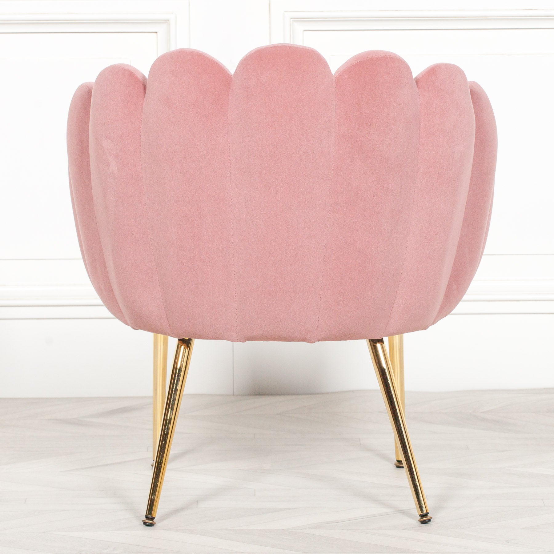 Art Deco Style Pink Velvet Dining or Bedroom Chair