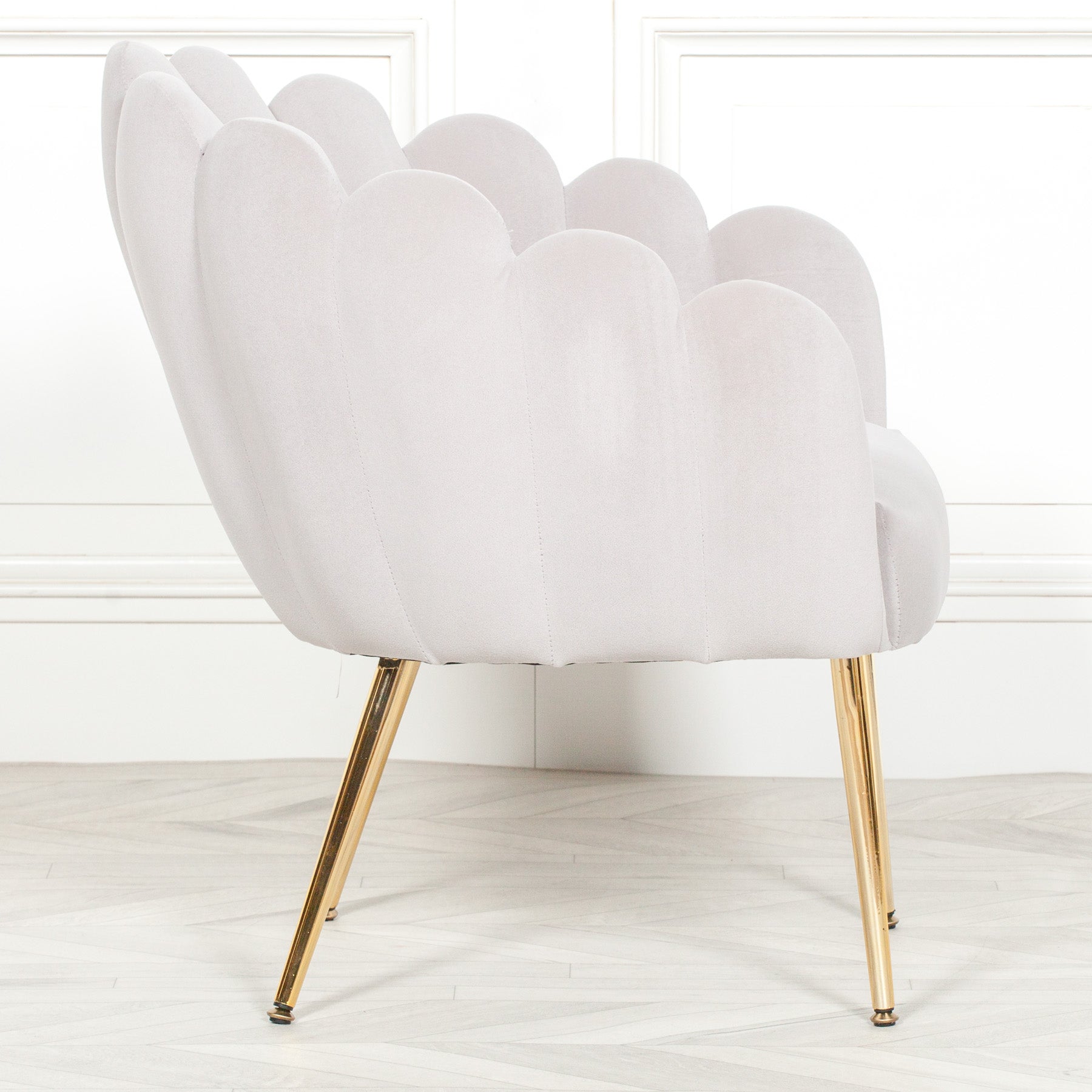 Art Deco Style Grey Velvet Dining or Bedroom Chair
