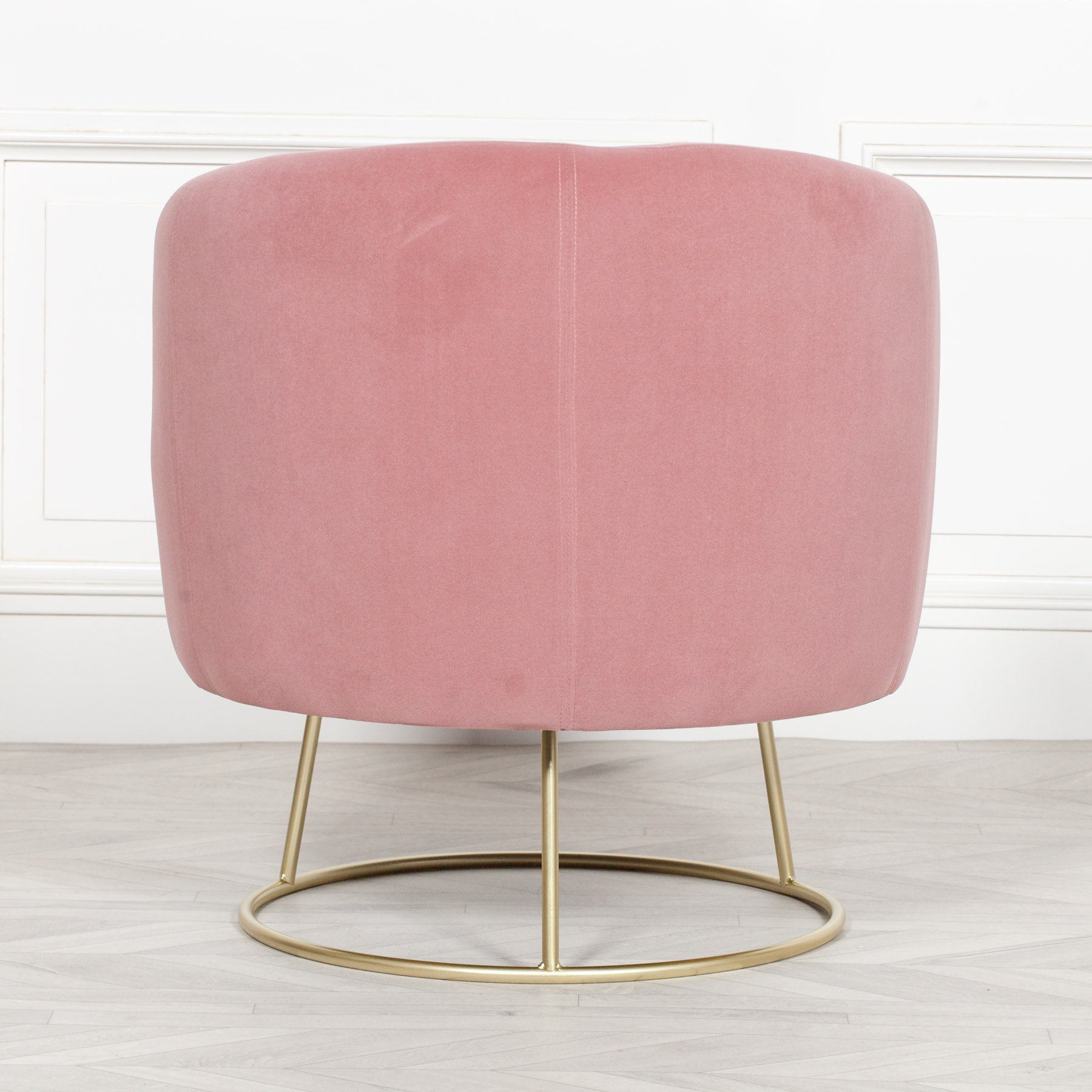 Art Deco Style Pink Velvet Armchair