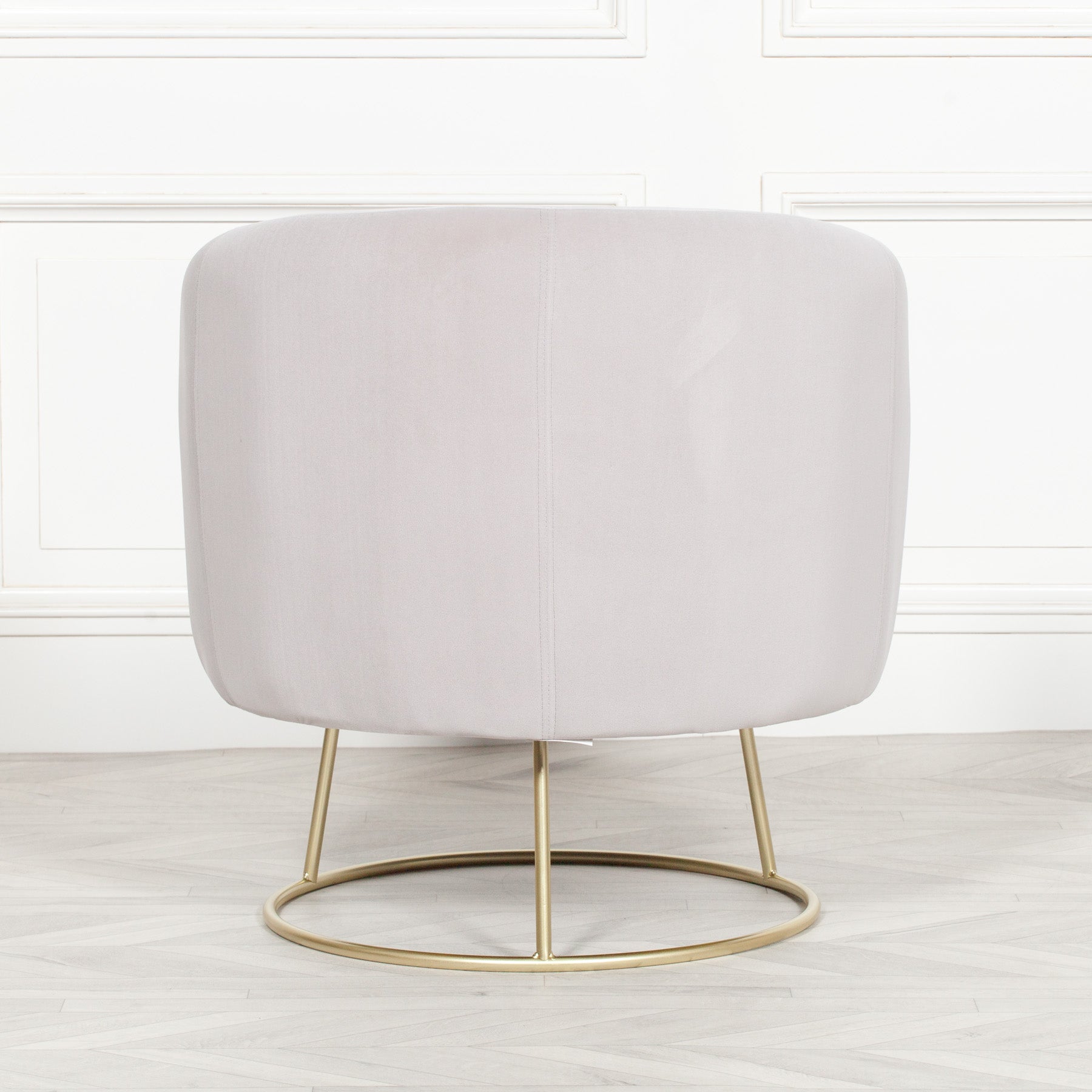 Art Deco Style Grey Velvet Armchair