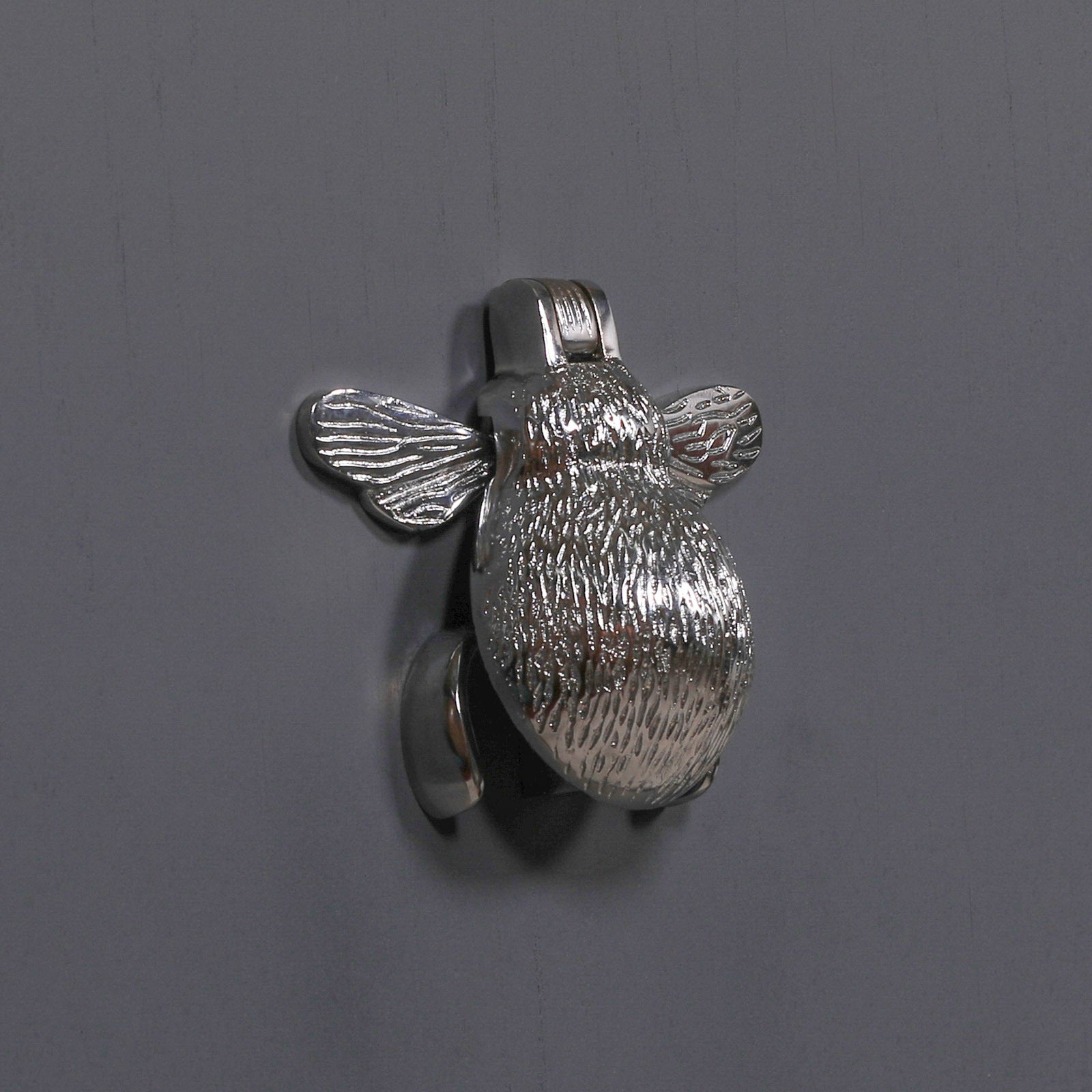 Stylish Chrome Bee Door Knocker for Front Door Grand Entrance