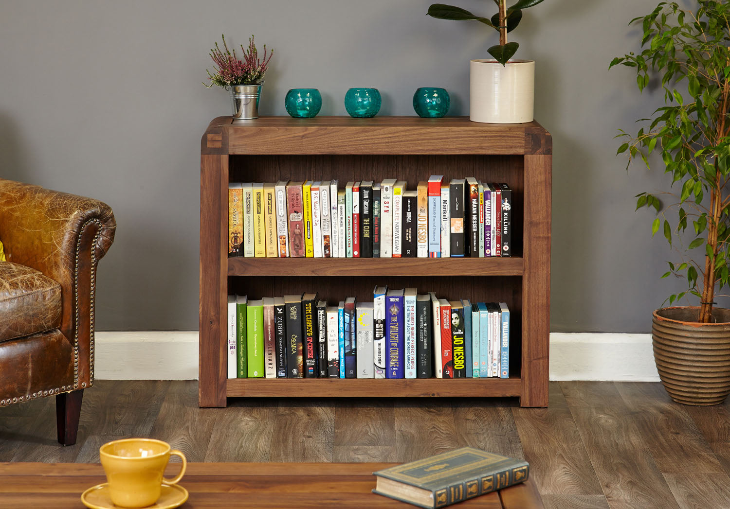 Shiro Walnut Low Bookcase
