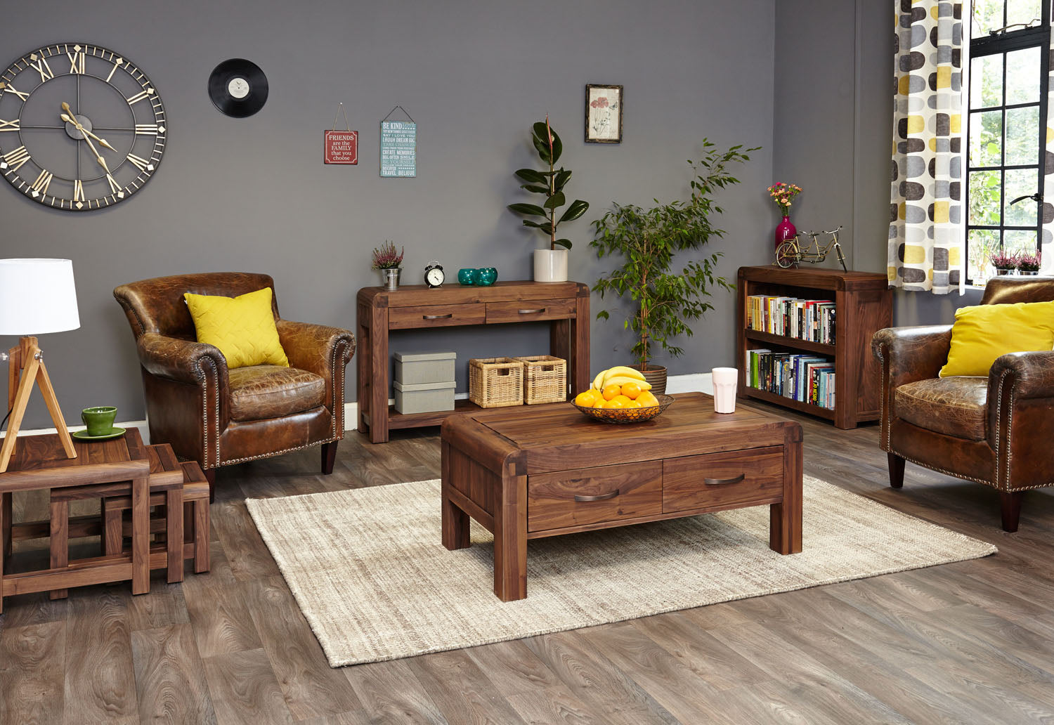 Shiro Walnut Low Bookcase