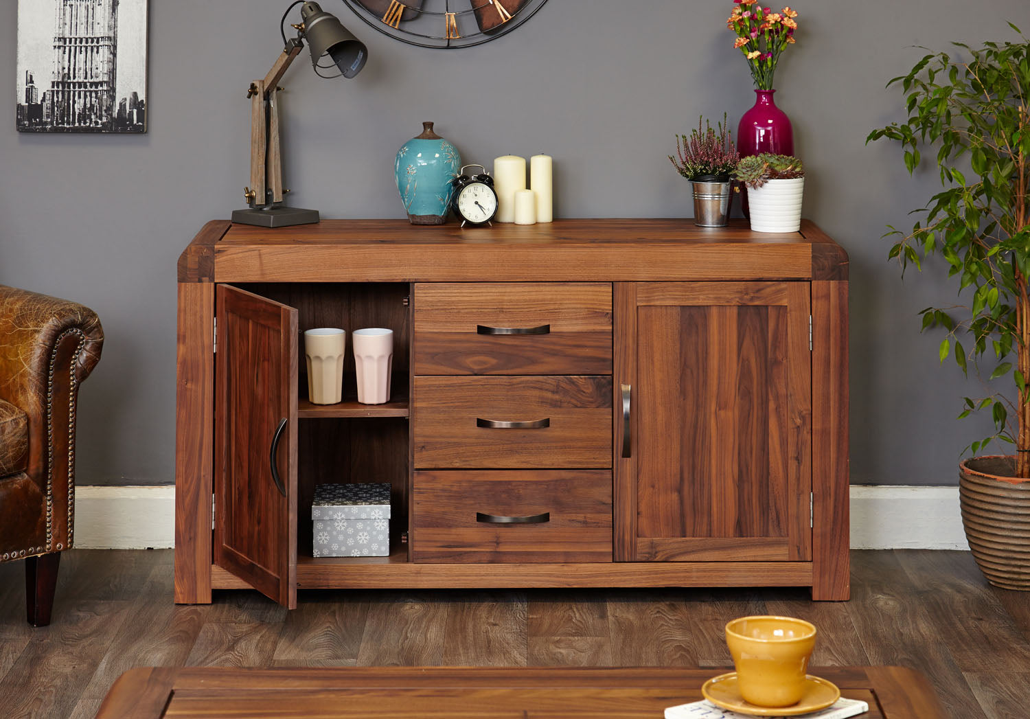Shiro Walnut Large Sideboard
