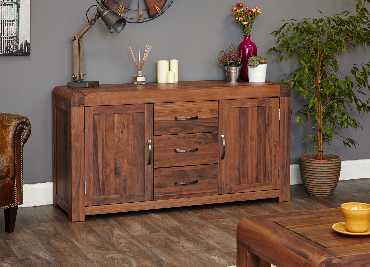 Shiro Walnut Large Sideboard