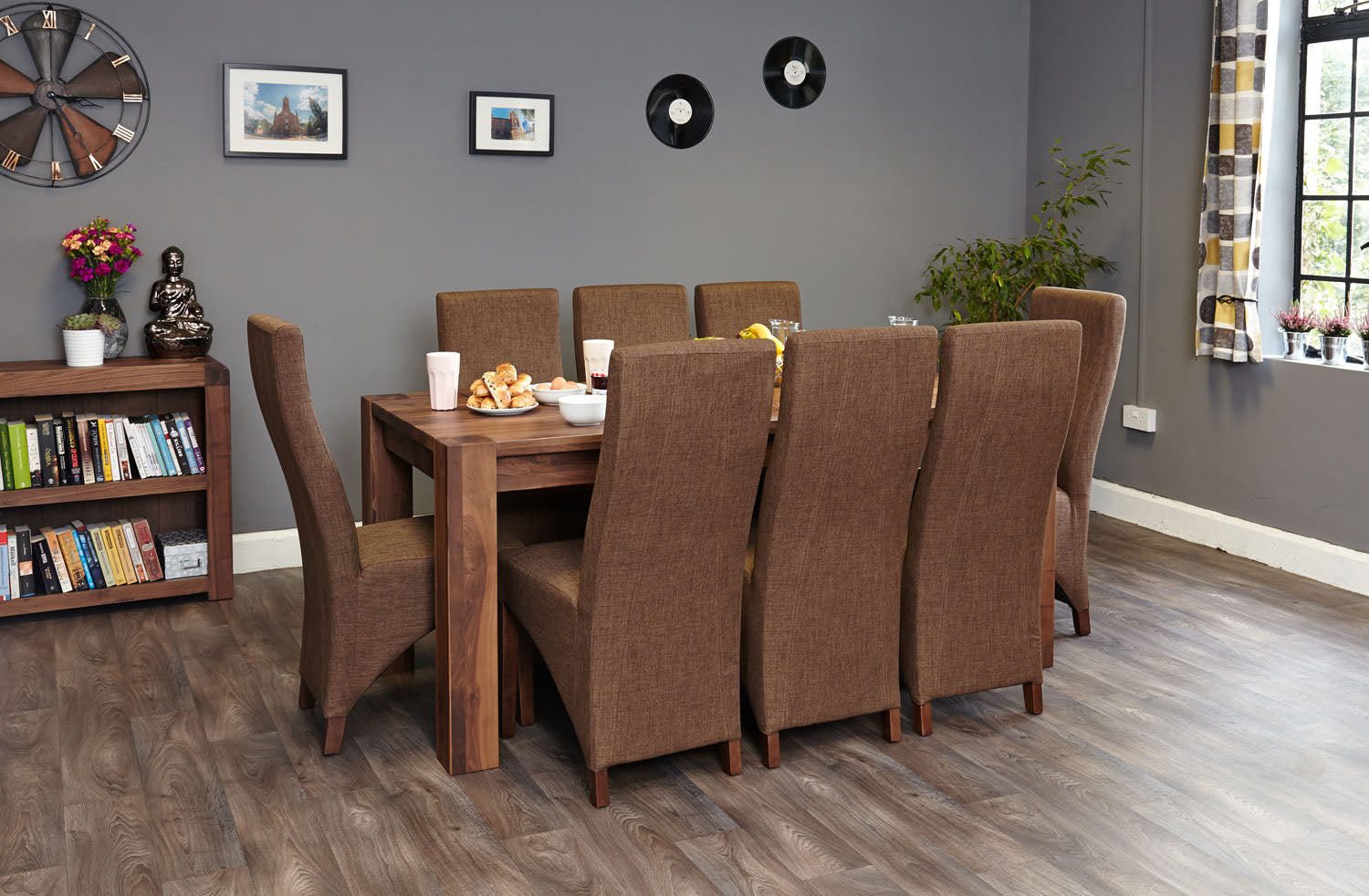 Walnut Large Dining Table (Seats 6-8)