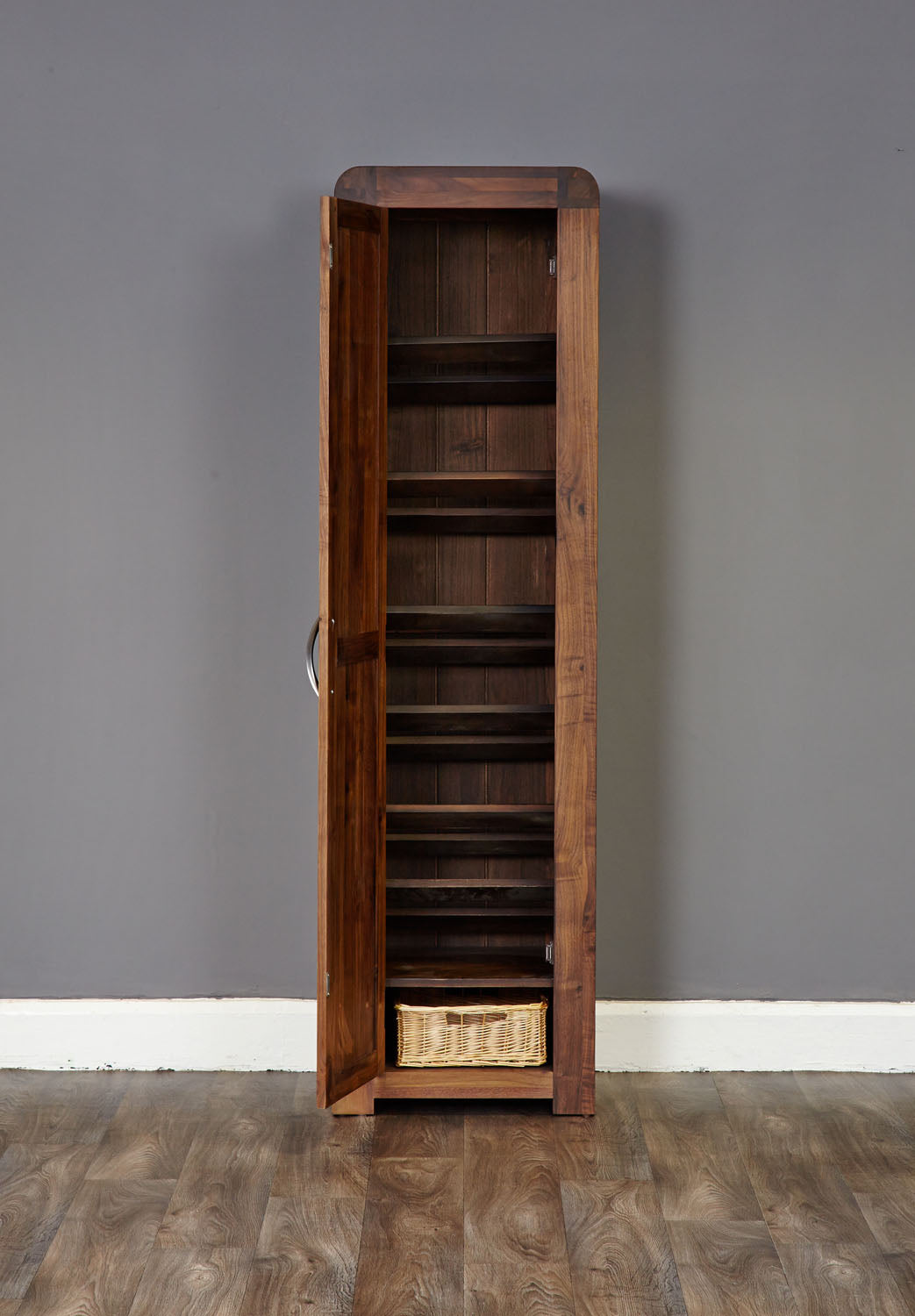 Shiro Walnut Tall Shoe Cupboard