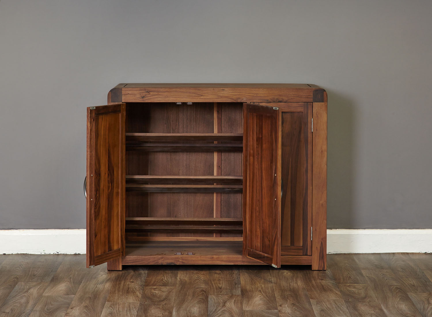 Shiro Walnut Extra Large Shoe Cupboard