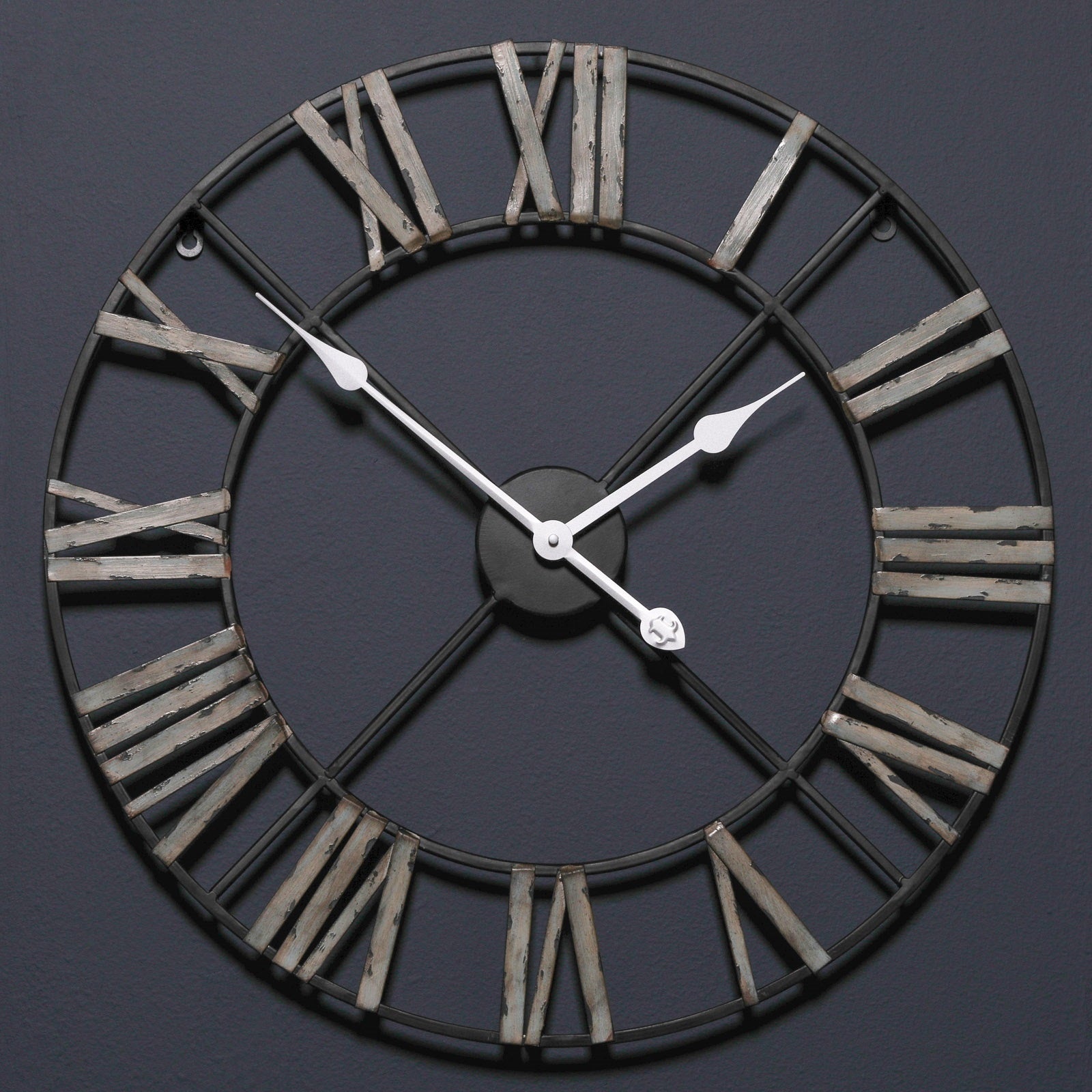 Medium 60cm Vintage Green Colour Roman Numeral Wall Clock