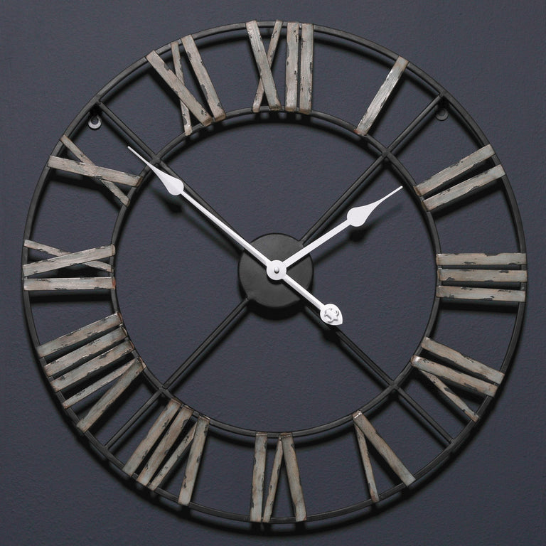 Medium 60cm Vintage Green Colour Roman Numeral Wall Clock