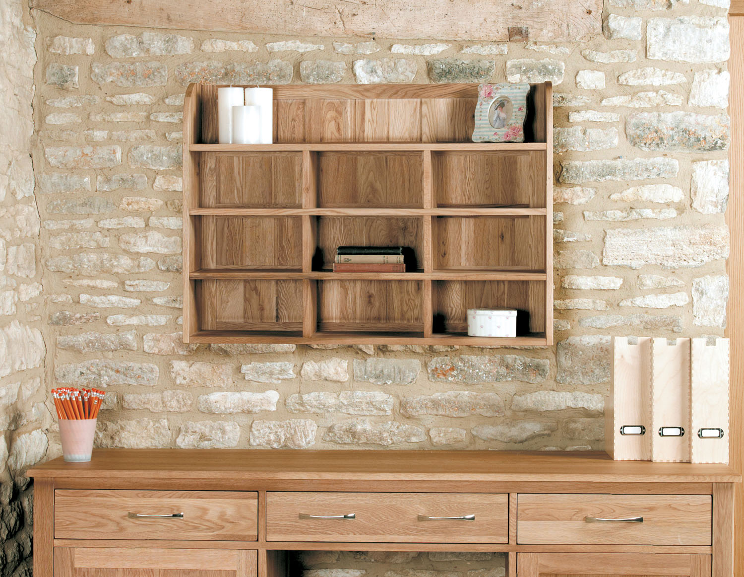 Mobel Oak Reversible Wall Rack