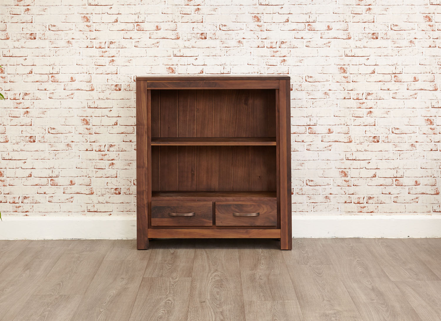 Mayan Walnut Low Bookcase