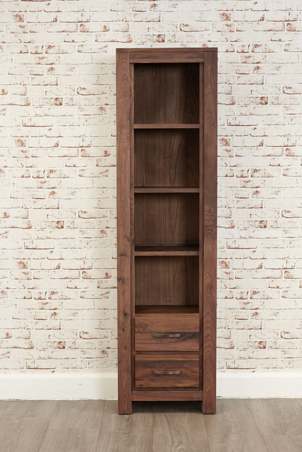 Mayan Walnut Narrow Bookcase