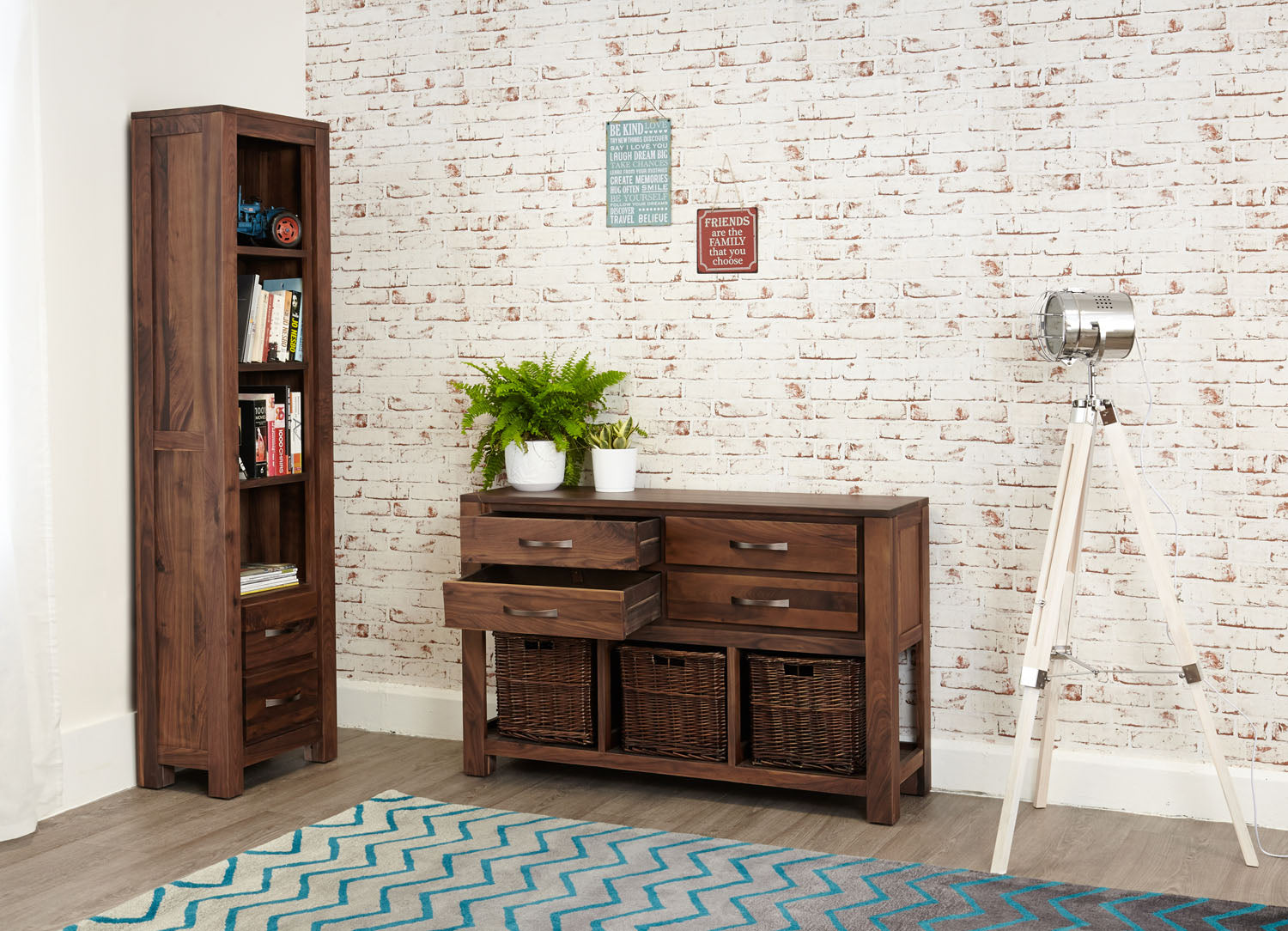 Mayan Walnut Console Table