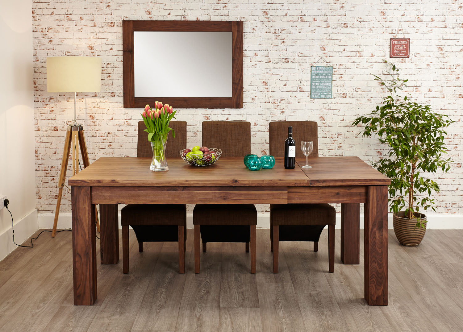 Mayan Walnut Extending Dining Table